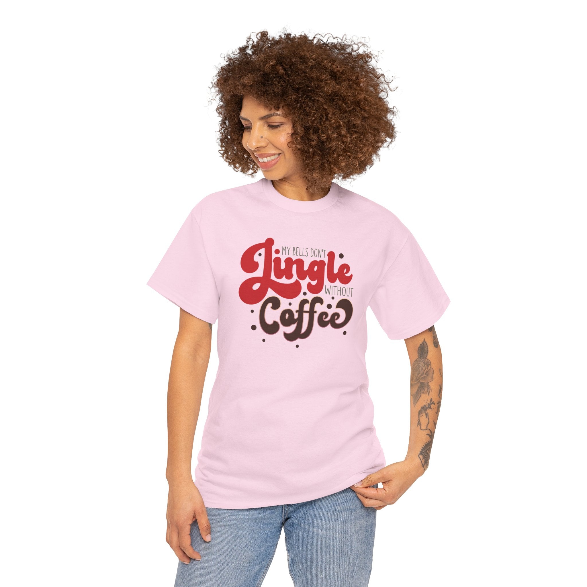 My Bells Don't Jingle Without Coffee T-Shirt - Fun Holiday Tee"