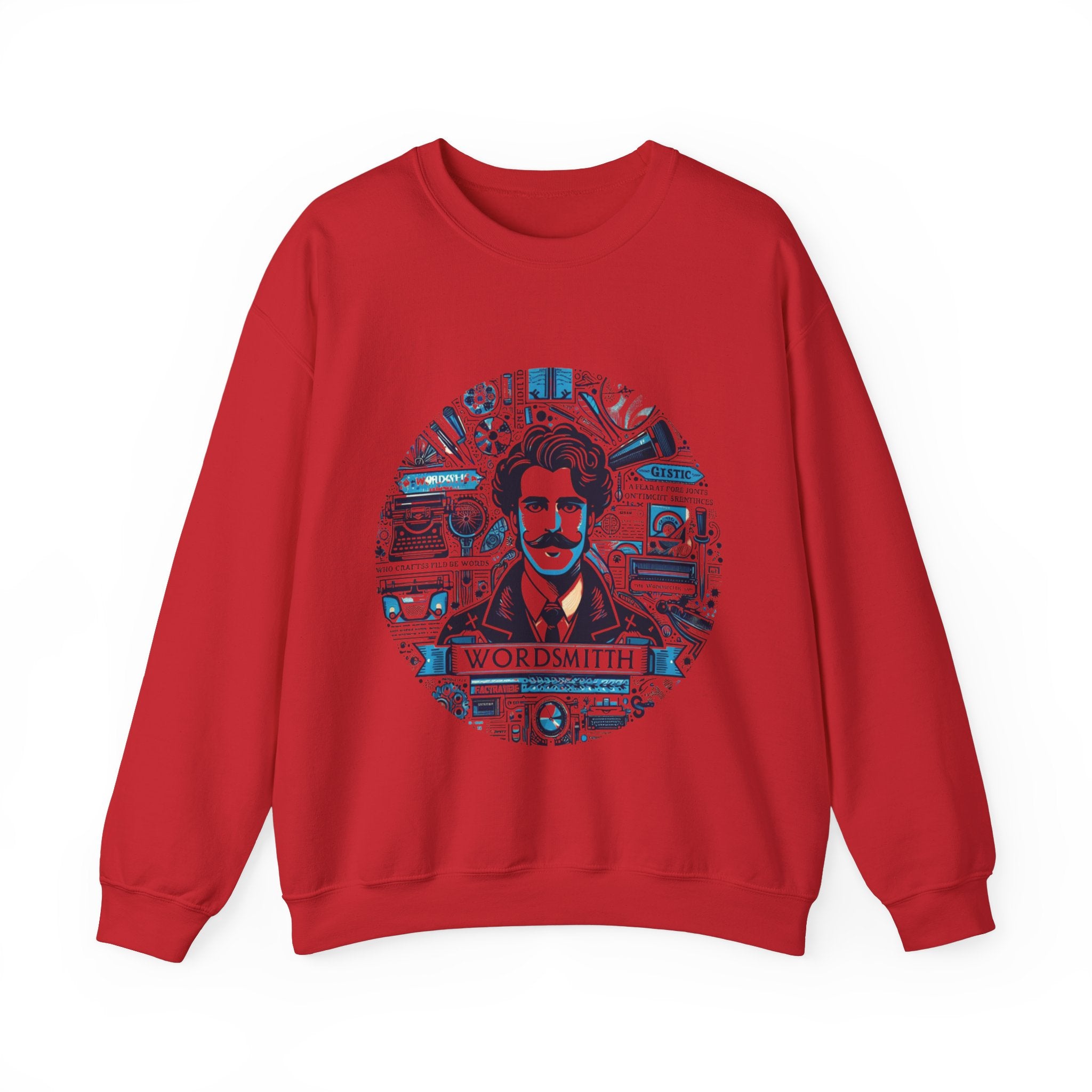 Wordsmith Background Sweatshirt: Embrace Literary Style with Cozy Comfort