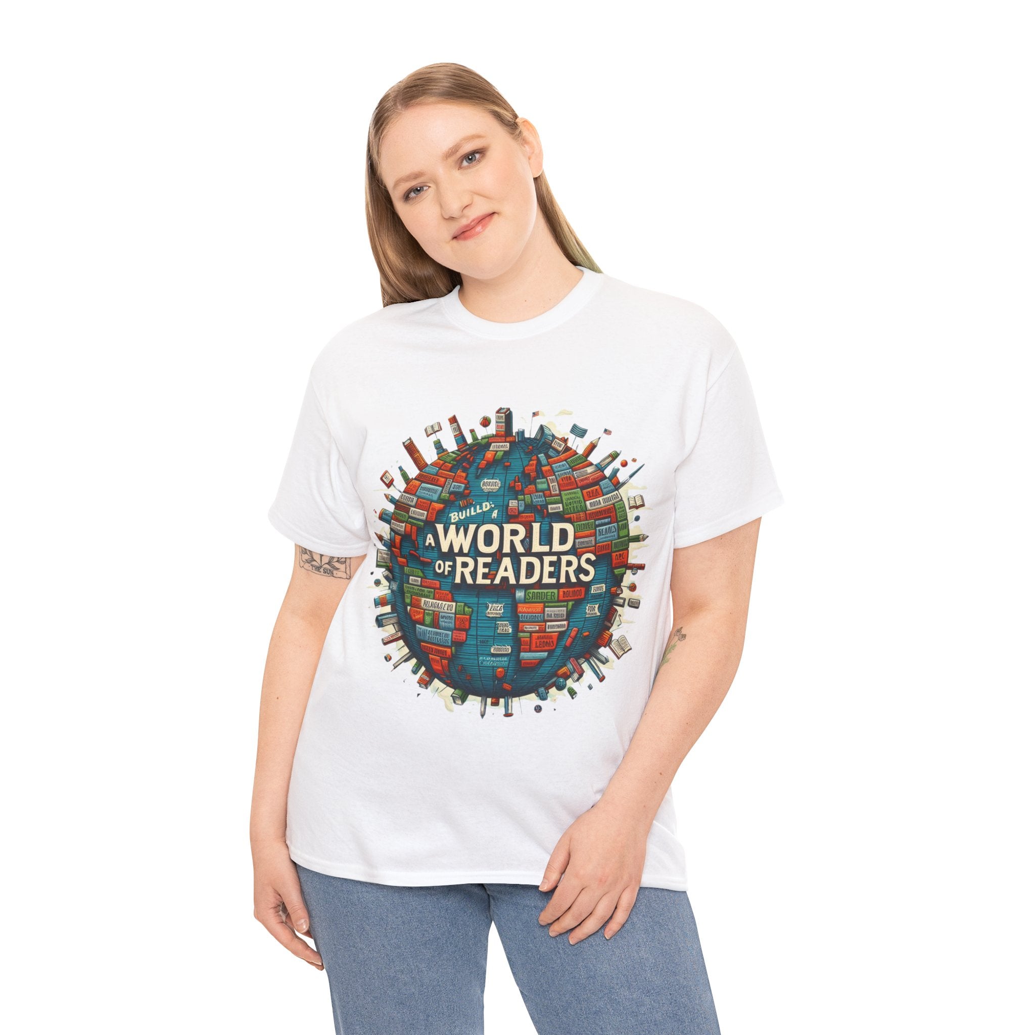 Empowerment Through Literacy: 'Building a World of Readers' T-shirt