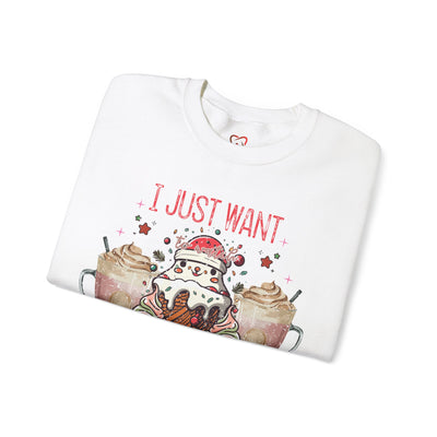 Cozy Christmas Movie Night Sweatshirt: Hot Cocoa & Festive Films