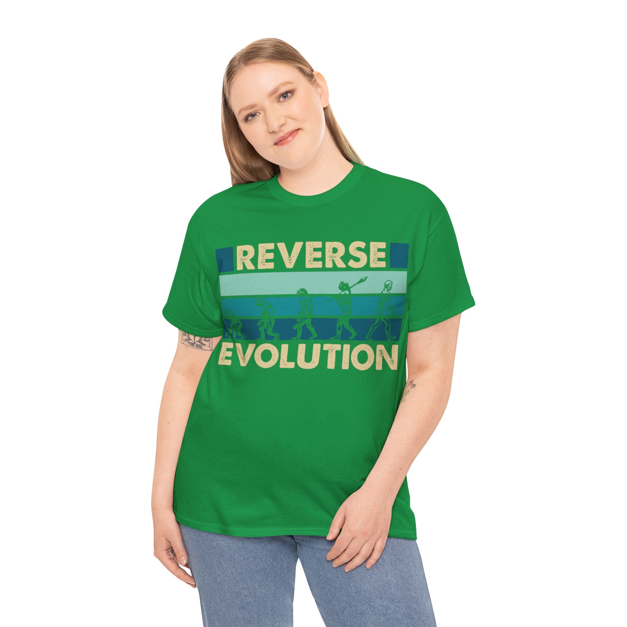 Vintage Retro Evolution Reverse Unisex T-Shirt - Unique Graphic Tee for Science Lovers