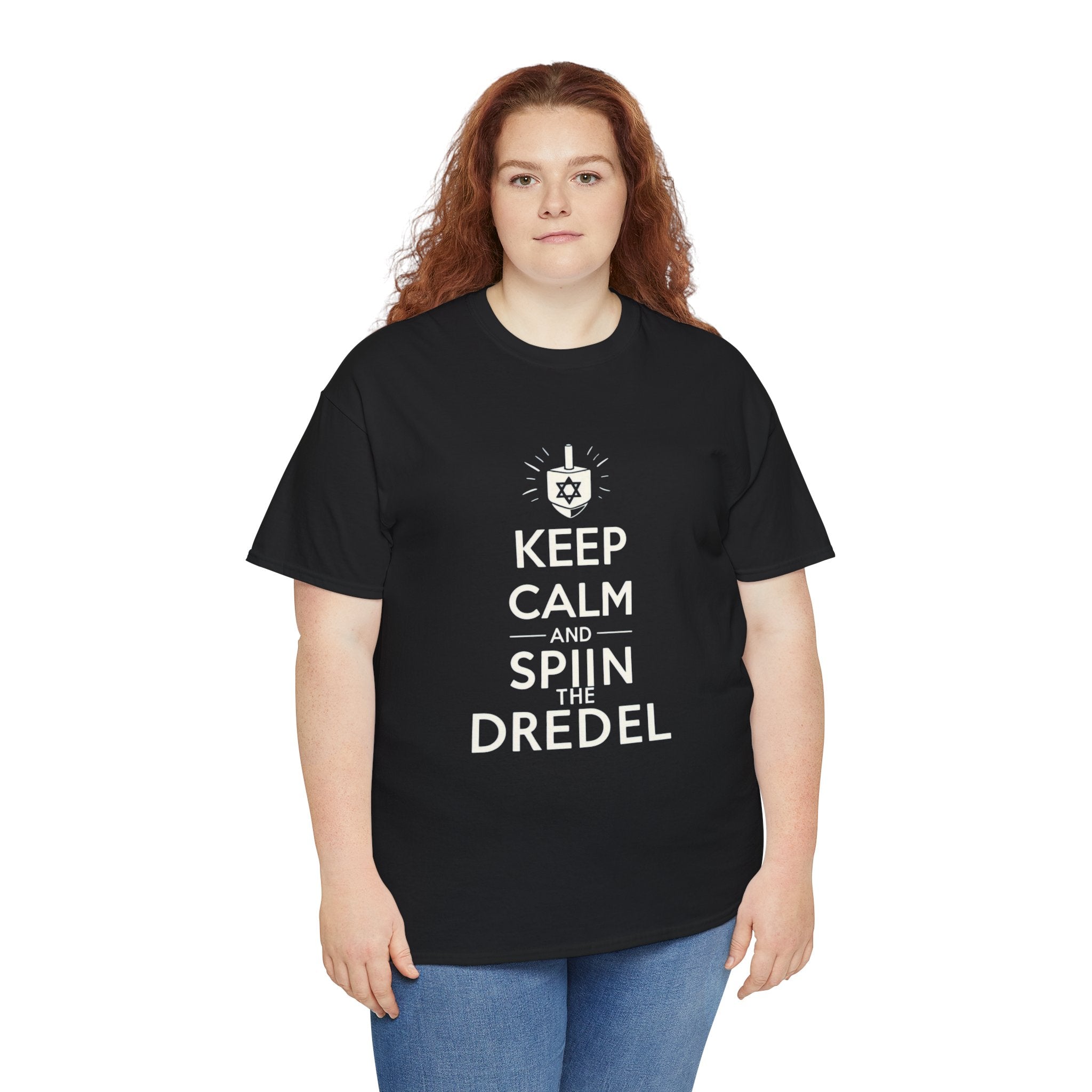 "Keep Calm and Spin the Dreidel T-Shirt: Embrace the Festive Spirit with Style