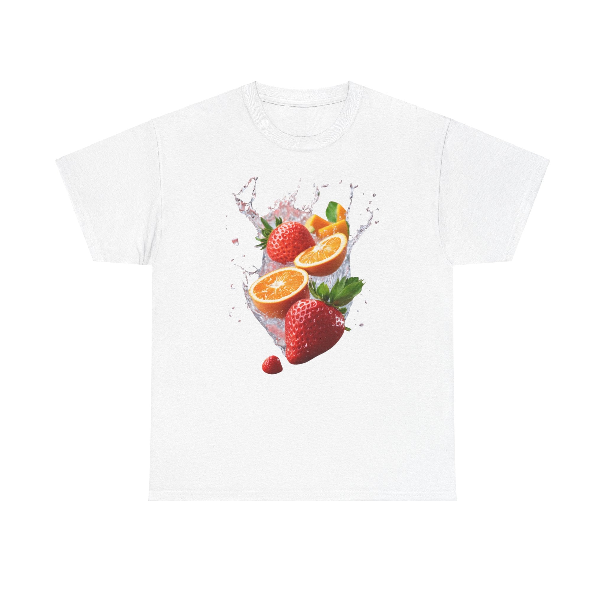 Fruit Fusion T-Shirt | Strawberry, Orange, Mango Delight & Comfort