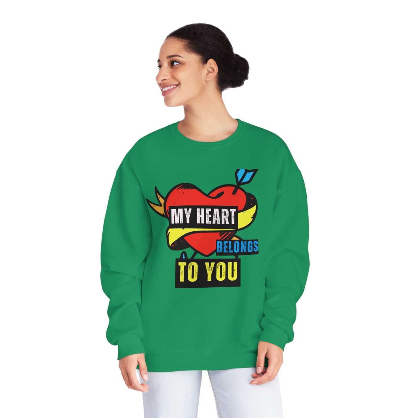 My Heart Belongs to You Valentine's Day Sweatshirt - Cozy & Romantic Couples Sweatshirt