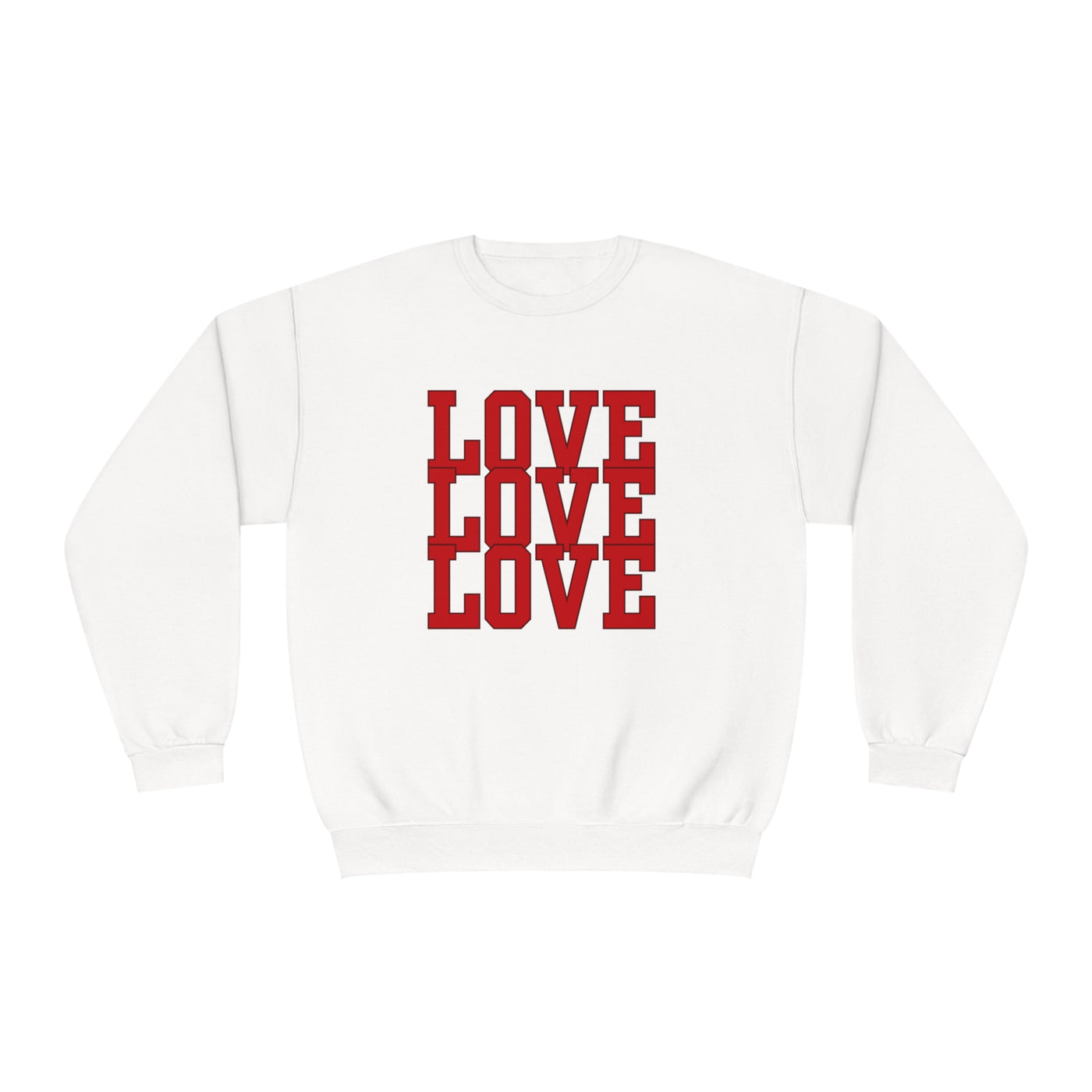 Love Valentine Sweatshirt - Cozy Crewneck with Heart Graphic, Perfect for Couples