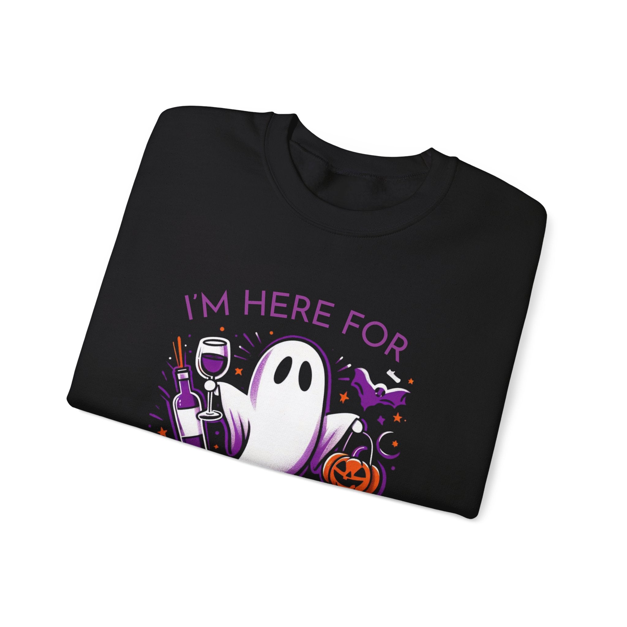 I'm Here for the Boos" Halloween Sweatshirt - Funny Ghost Party Costume