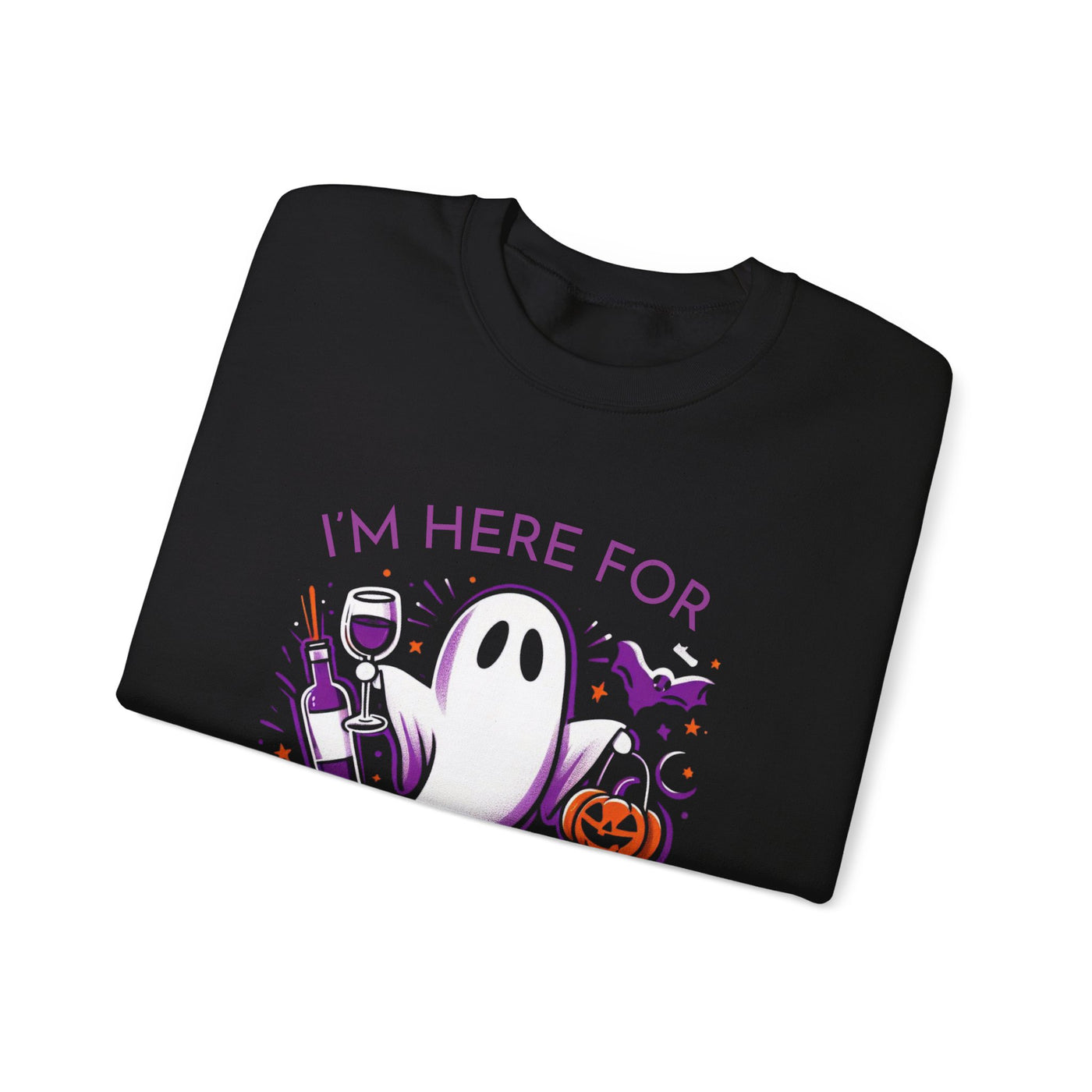 Spooky Season Squad: "I'm Here for the Boos" Halloween Sweatshirt