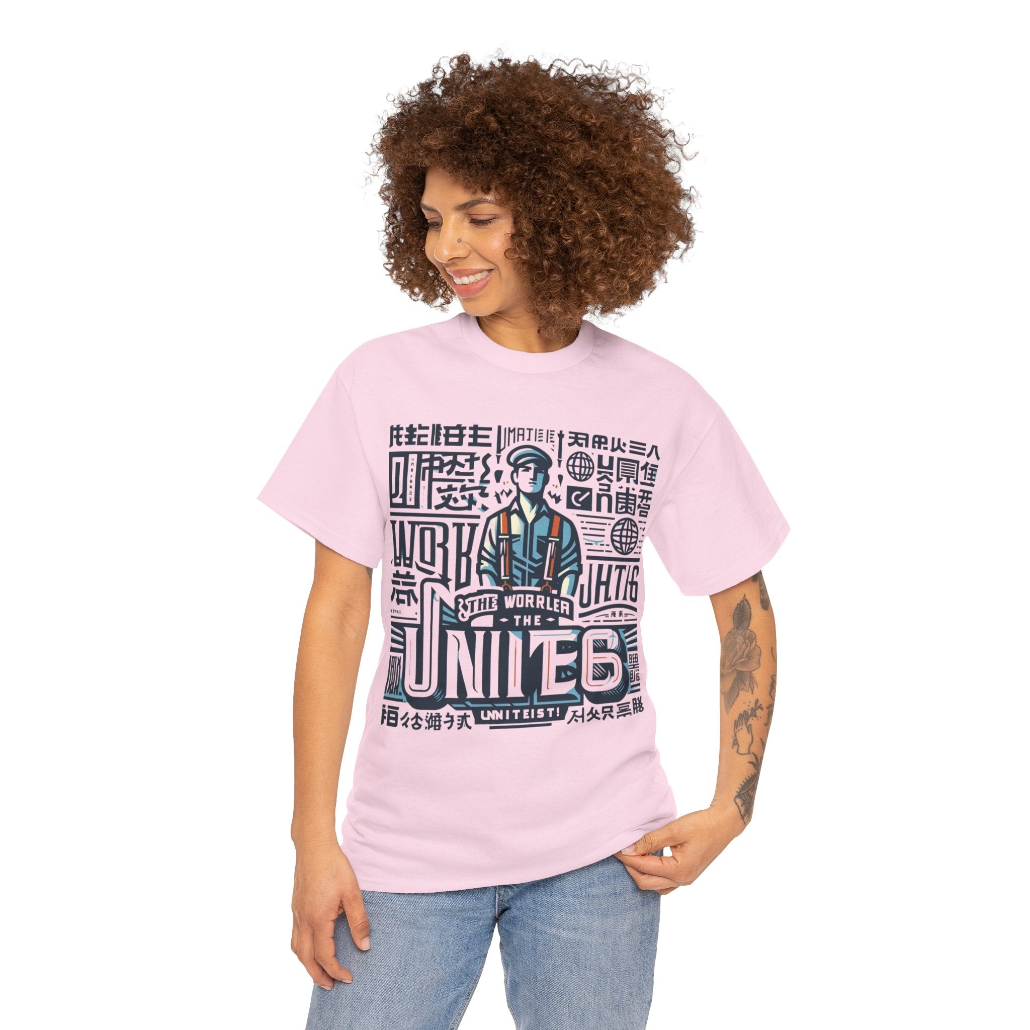 Workers of the World, Unite" Multilingual T-shirt | Solidarity Tee in Multiple Languages