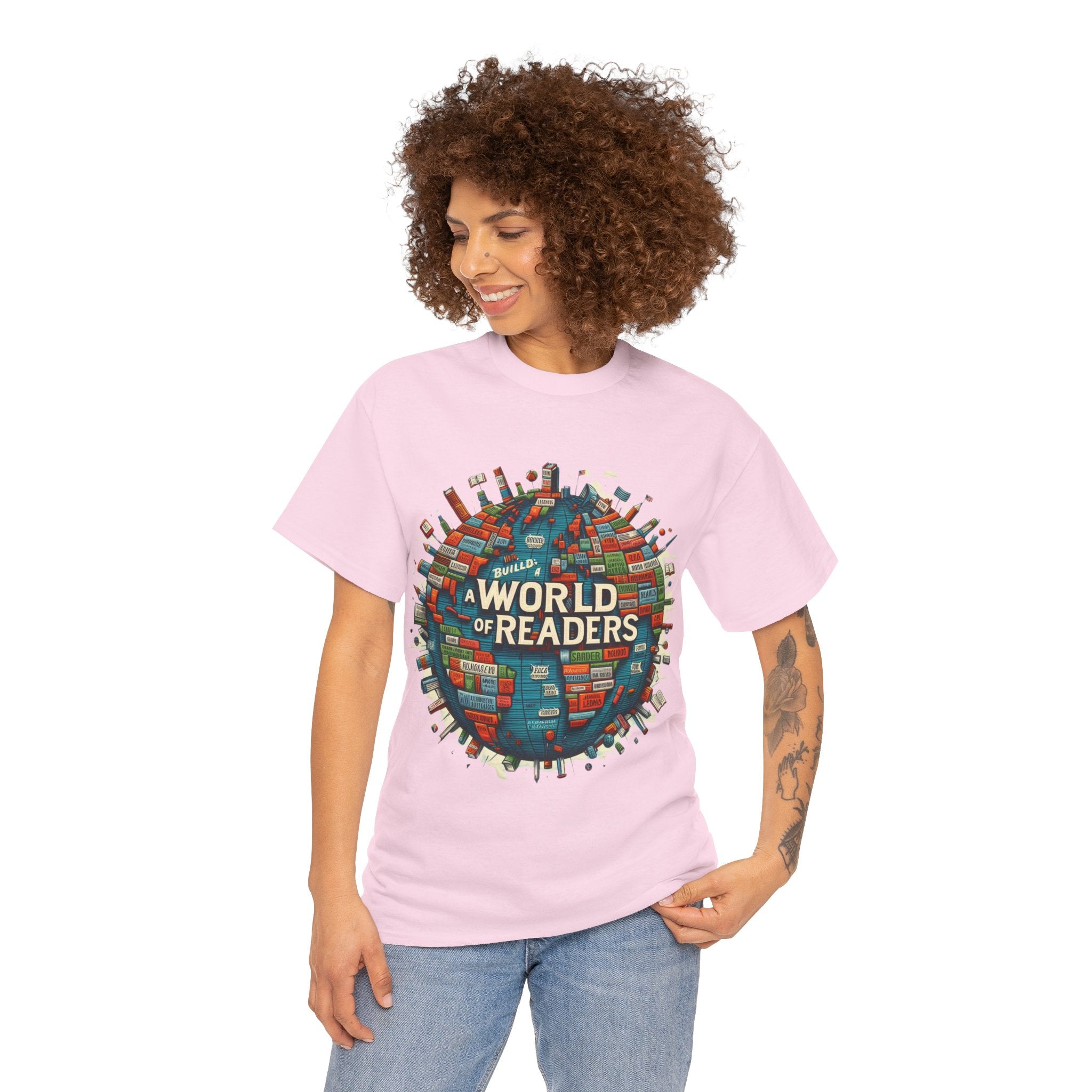 Empowerment Through Literacy: 'Building a World of Readers' T-shirt