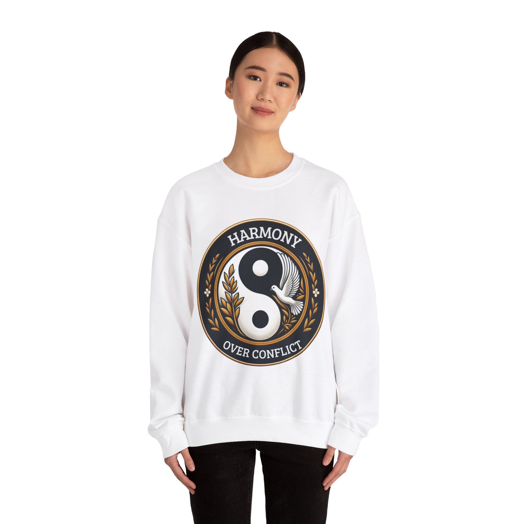 Harmony Over Conflict Sweatshirt: Embrace Peaceful Vibes in Style