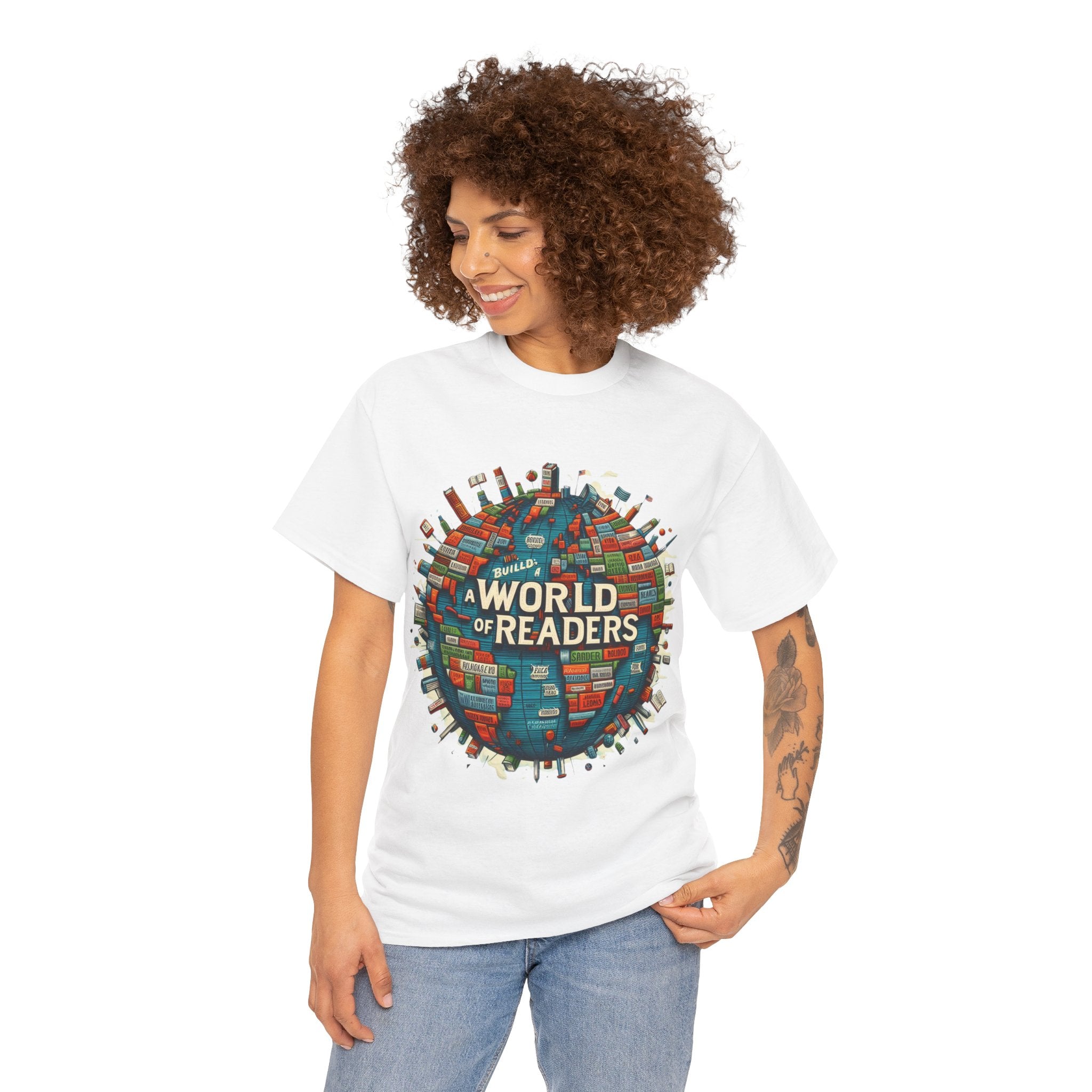 Empowerment Through Literacy: 'Building a World of Readers' T-shirt