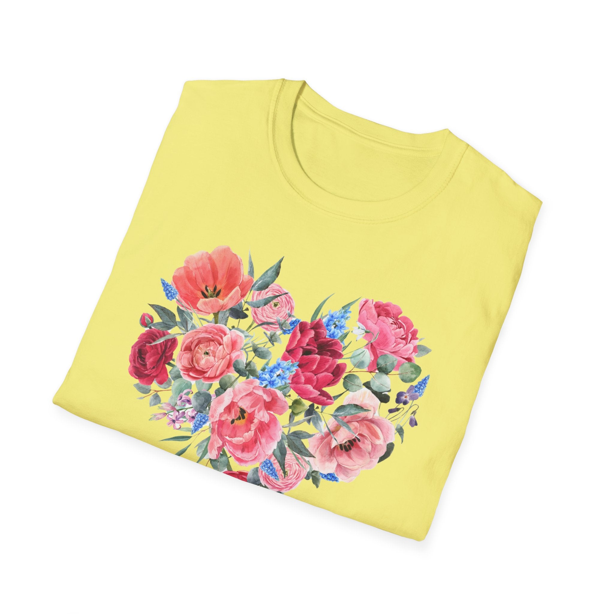 Cute Flowers Elegant Valentine's Day T-Shirt - Romantic Love Apparel, Floral Fashion, Romantic Gift