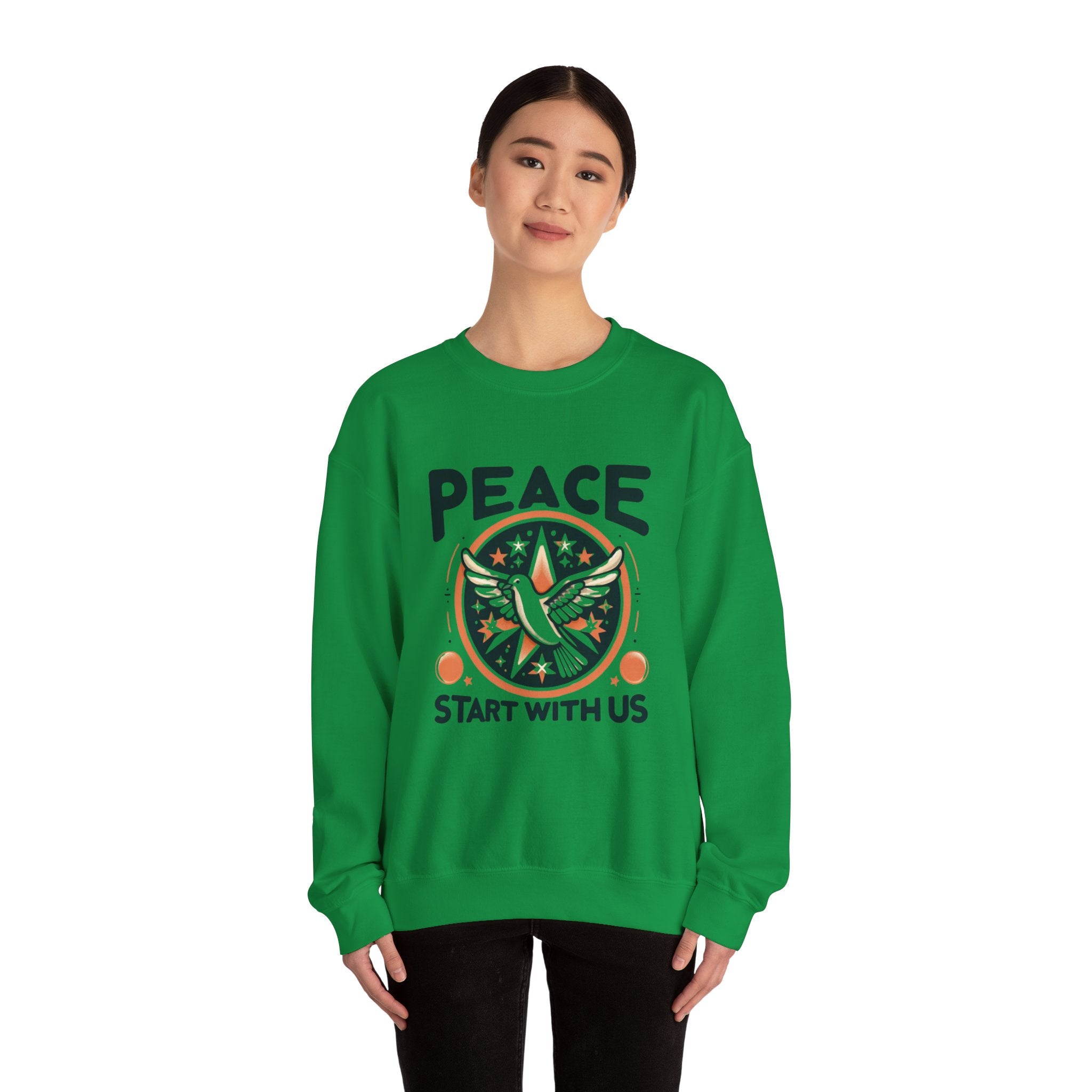 Empowerment Essential: 'Peace Starts with Us' Sweatshirt for Inspired Living