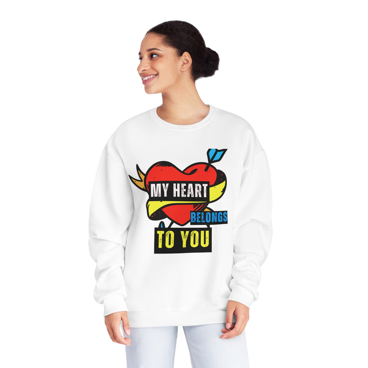 My Heart Belongs to You Valentine's Day Sweatshirt - Cozy & Romantic Couples Sweatshirt