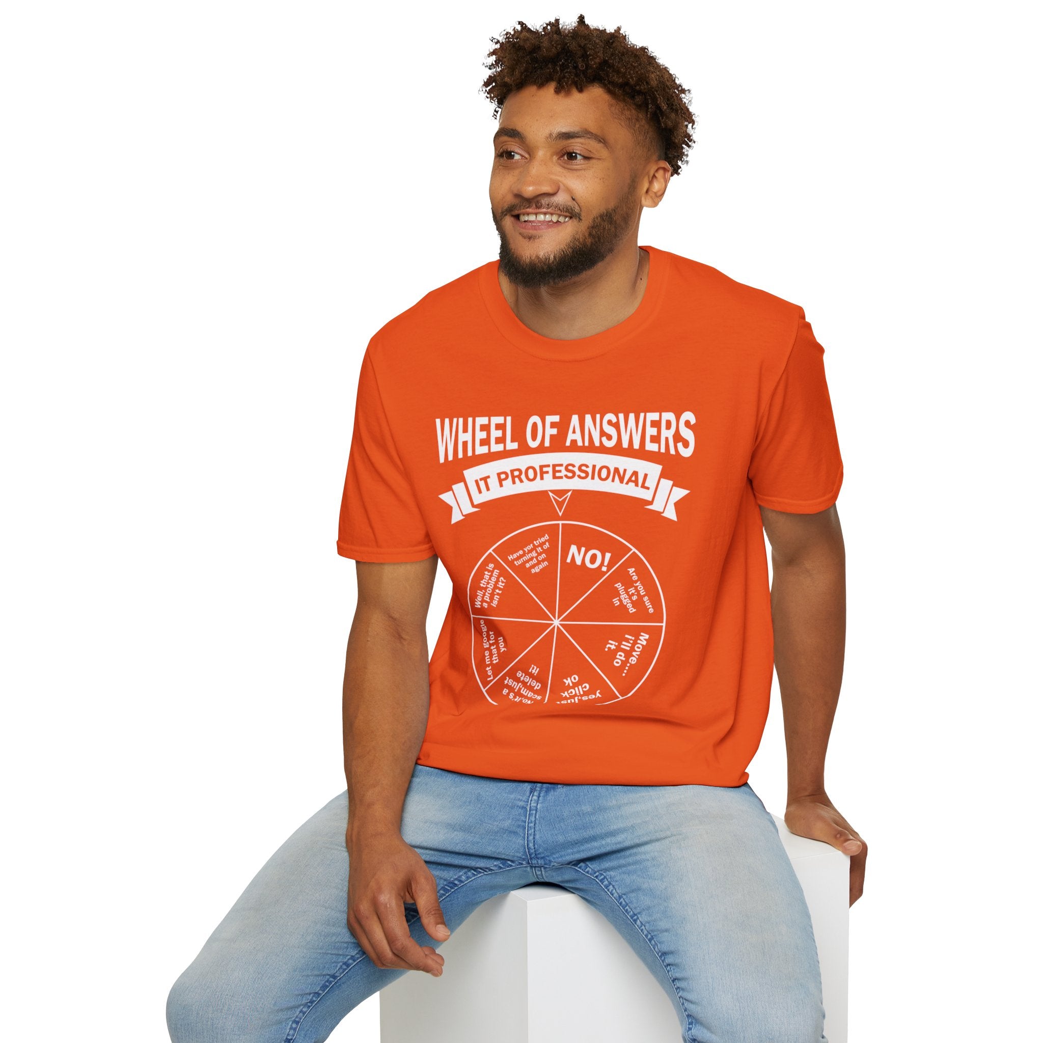 Vintage Style 'Wheels of Wisdom' Graphic Tee - Professional Answer It Shirt