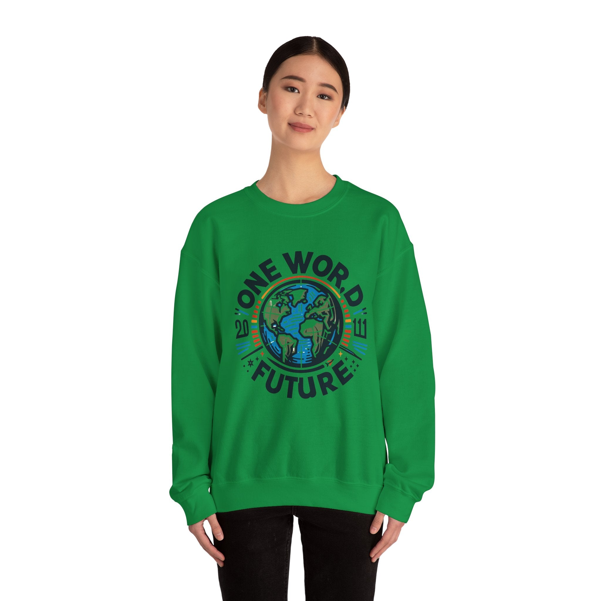 Global Unity Statement Sweatshirt: 'One World, One Future'