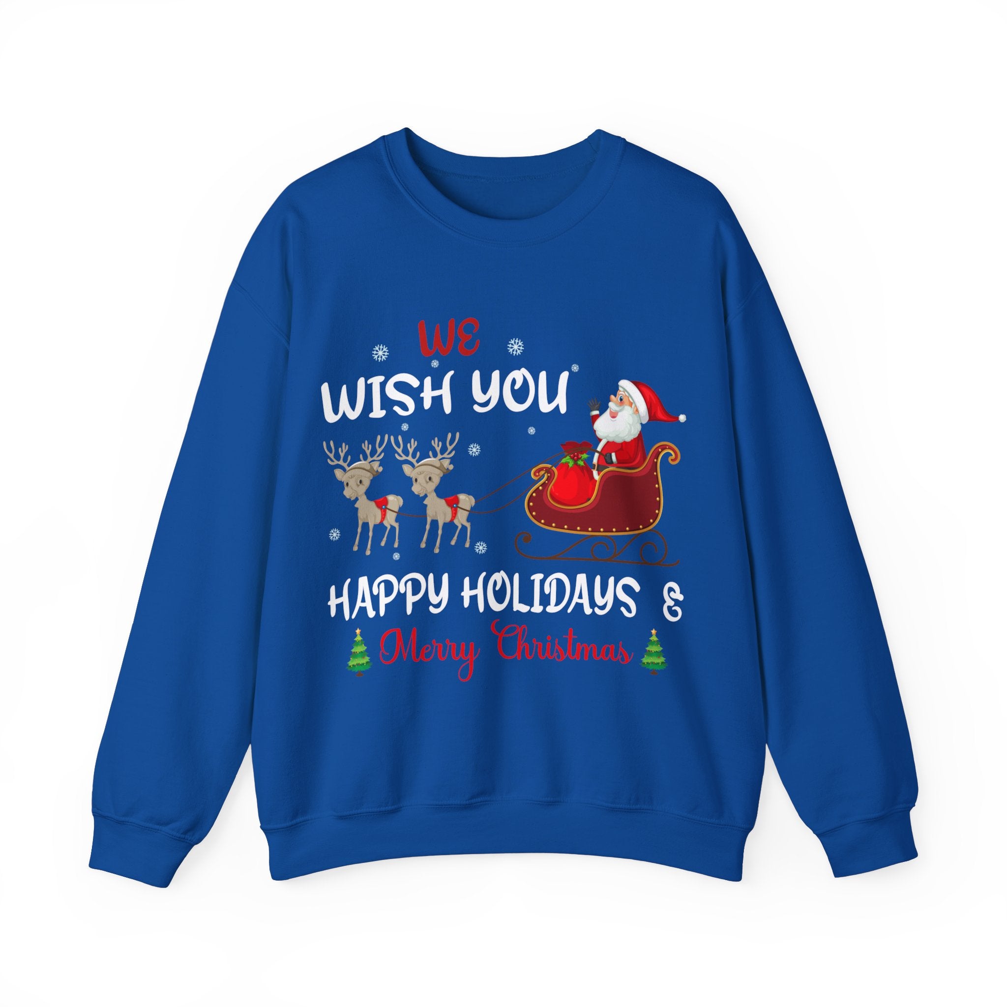 Happy Holiday & Merry Christmas Sweatshirt | Cozy Festive Cheer