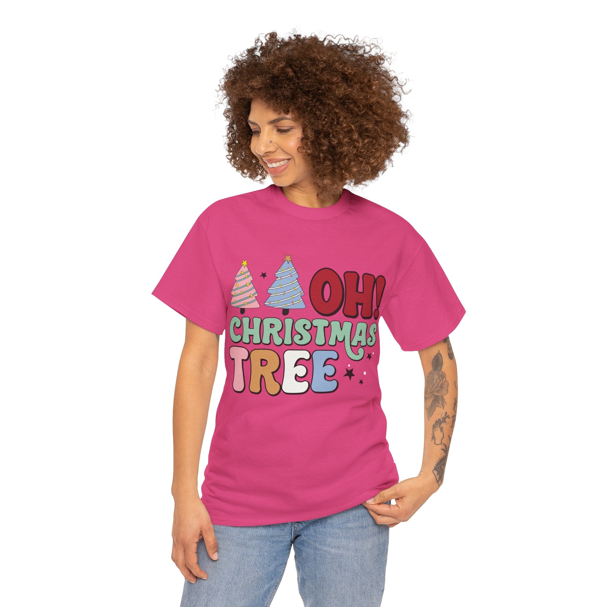 Festive 'Oh Christmas Tree' T-Shirt: Spread Holiday Cheer in Style