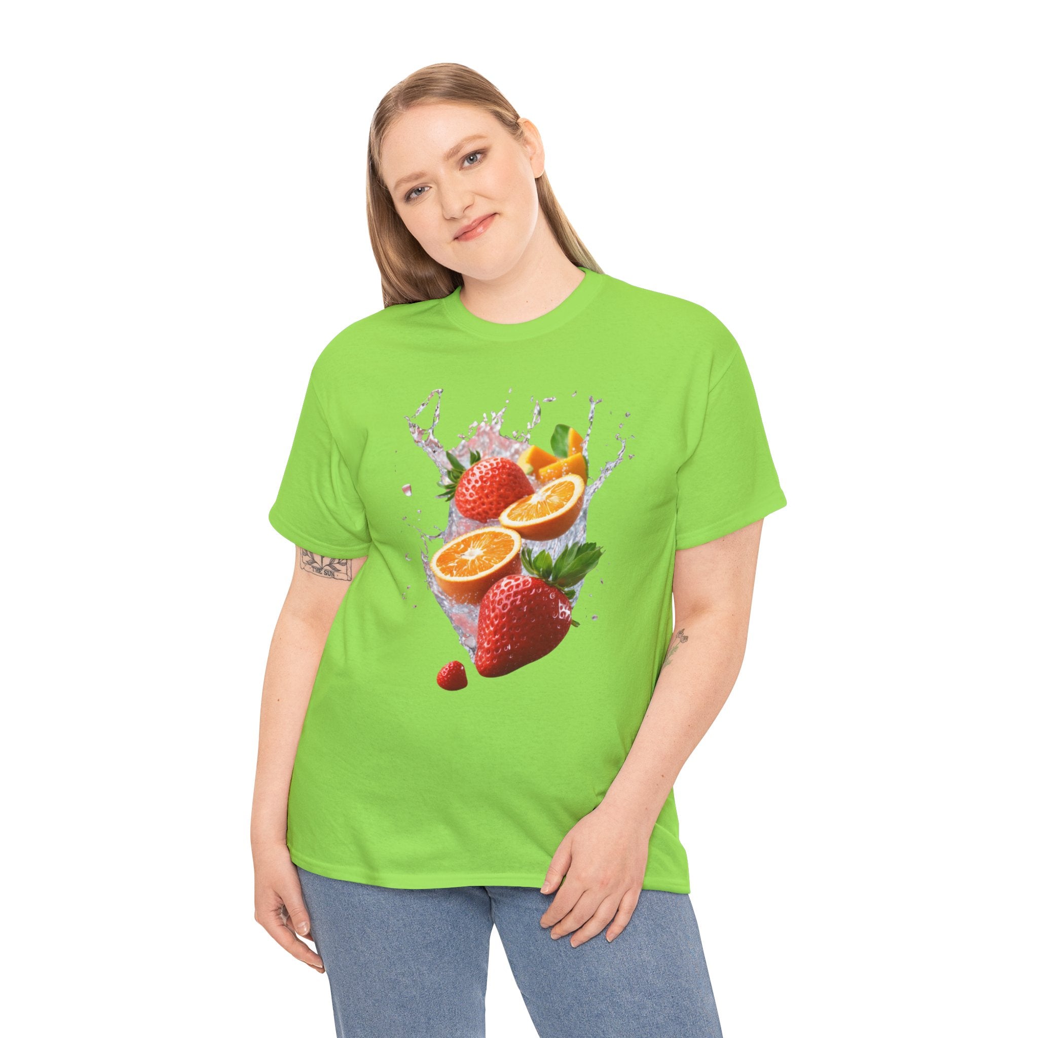 Fruit Fusion T-Shirt | Strawberry, Orange, Mango Delight & Comfort