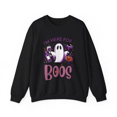 Spooky Season Squad: "I'm Here for the Boos" Halloween Sweatshirt