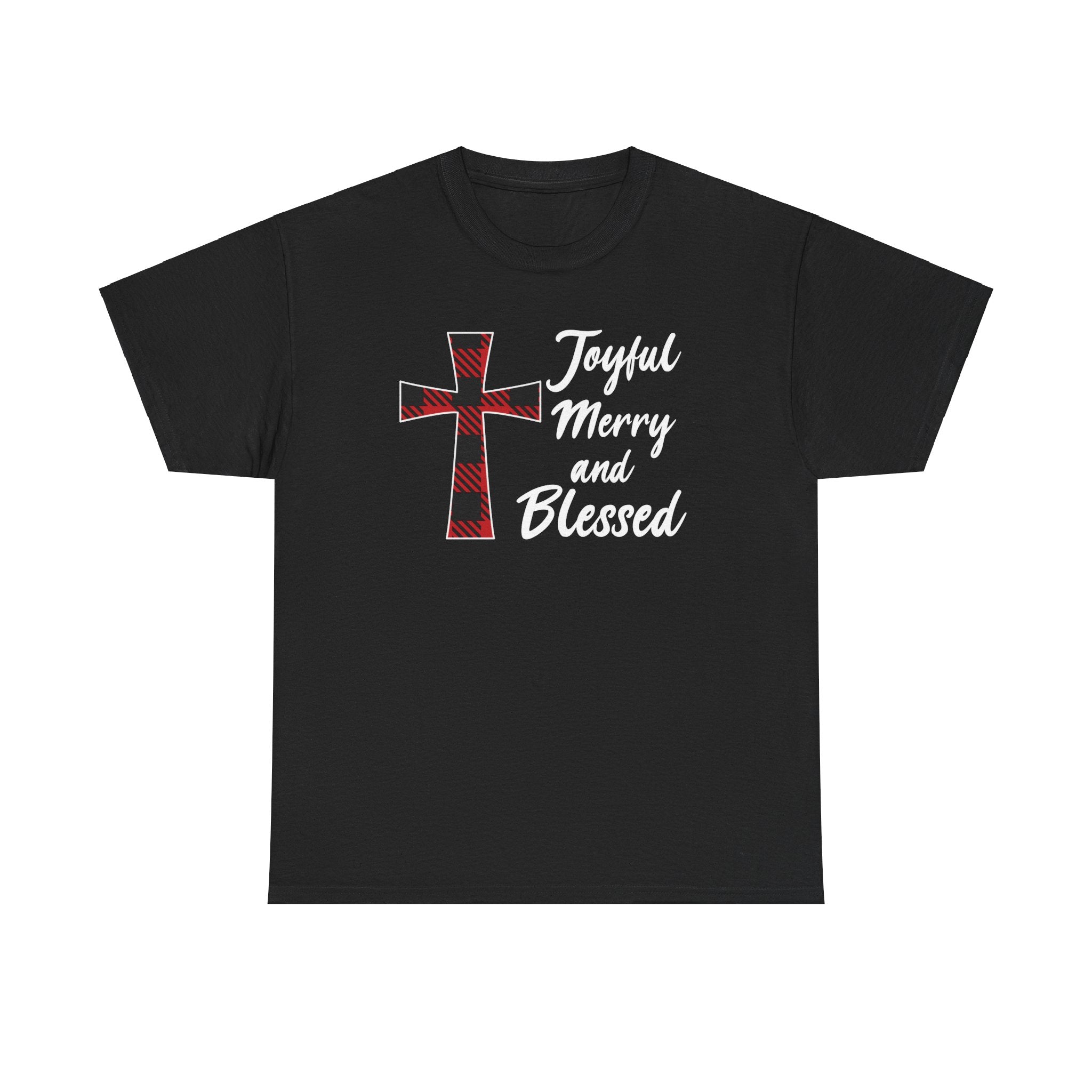 Joyful Merry and Blessed Graphic Tee - Spread Holiday Cheer