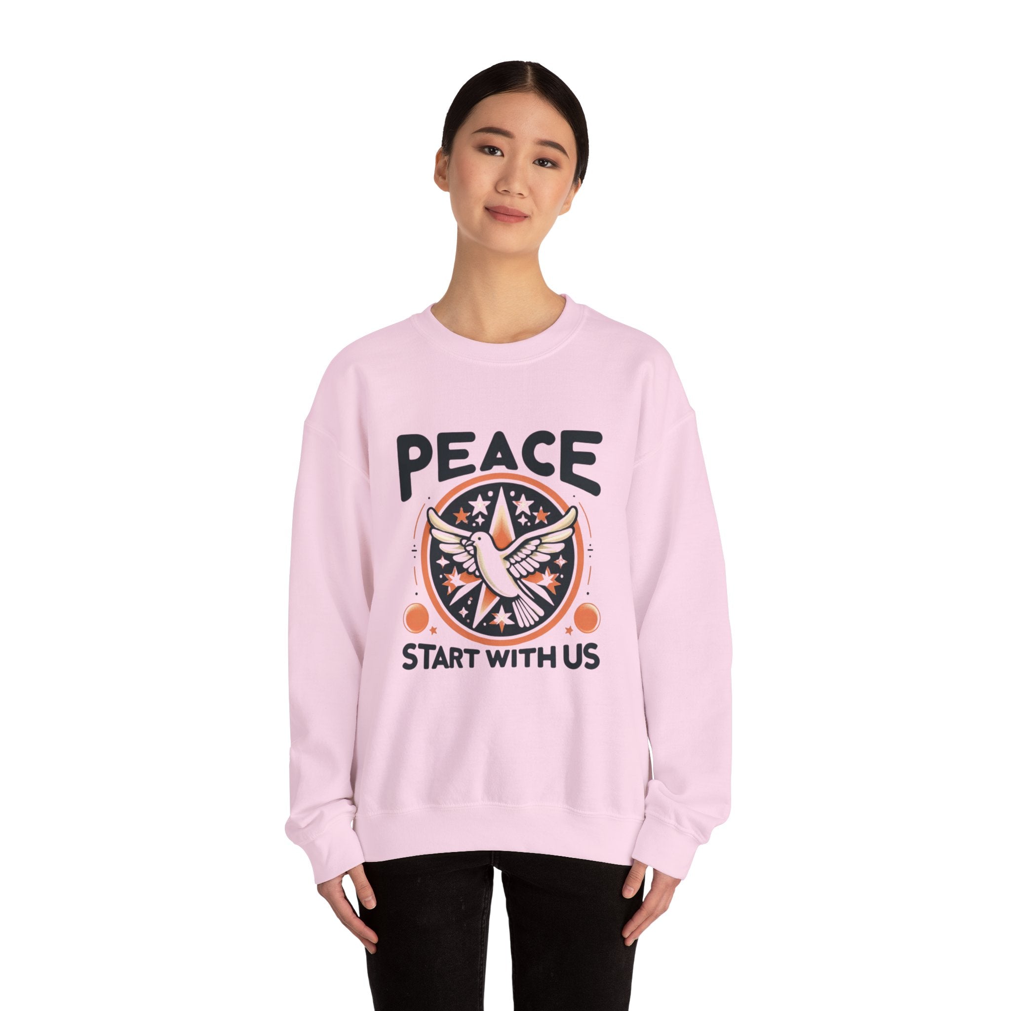 Empowerment Essential: 'Peace Starts with Us' Sweatshirt for Inspired Living