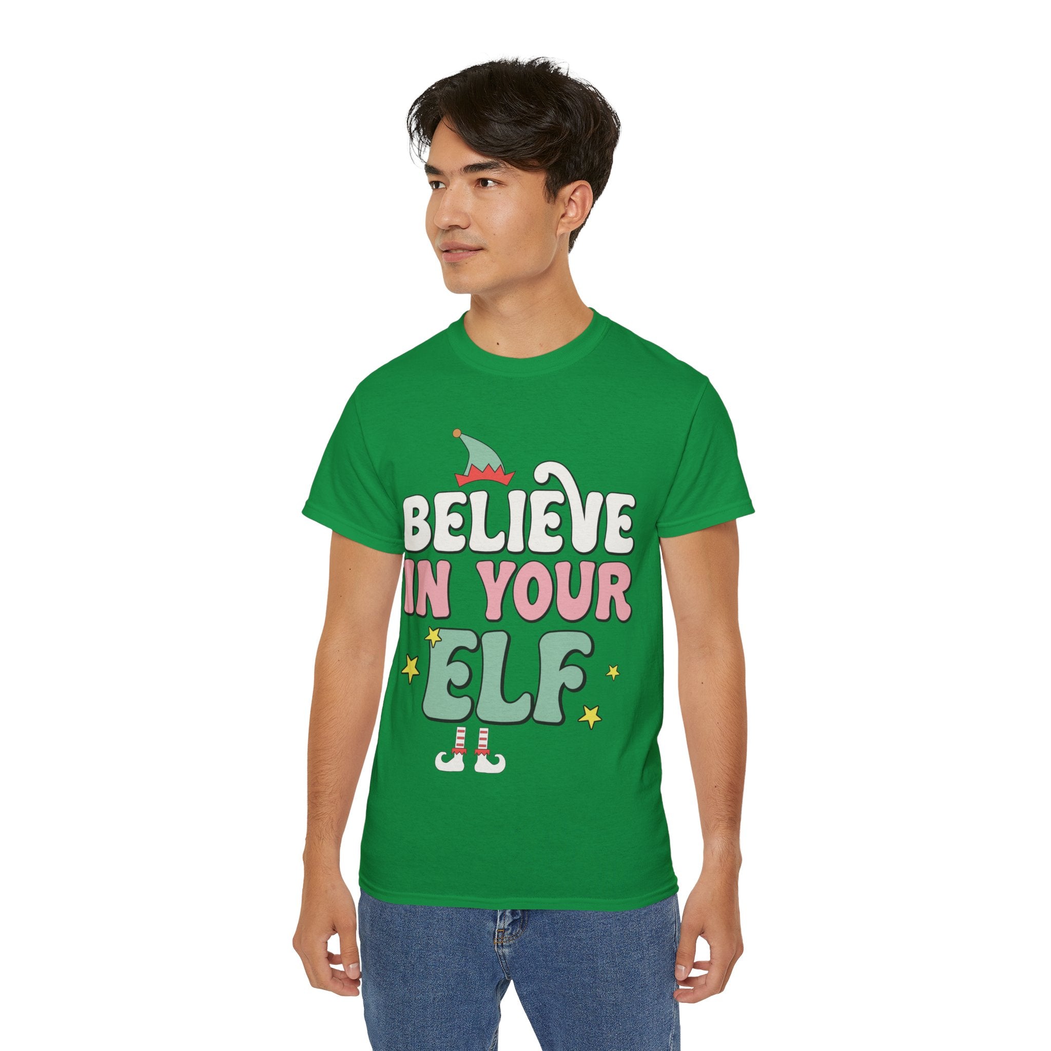 Believe in Your Elf Christmas Tee - Festive Holiday Shirt