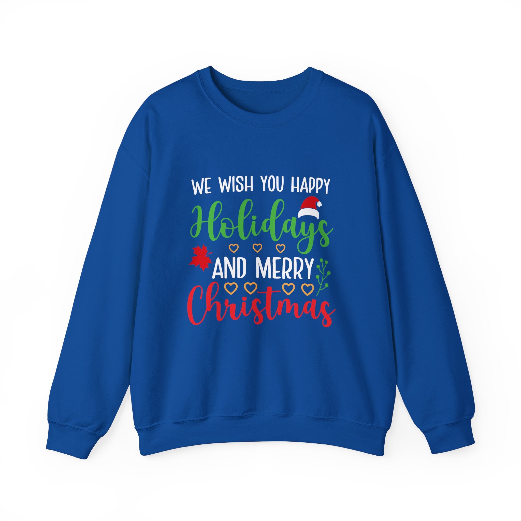 Happy Holidays & Merry Christmas Sweatshirt | Cozy Festive Cheers