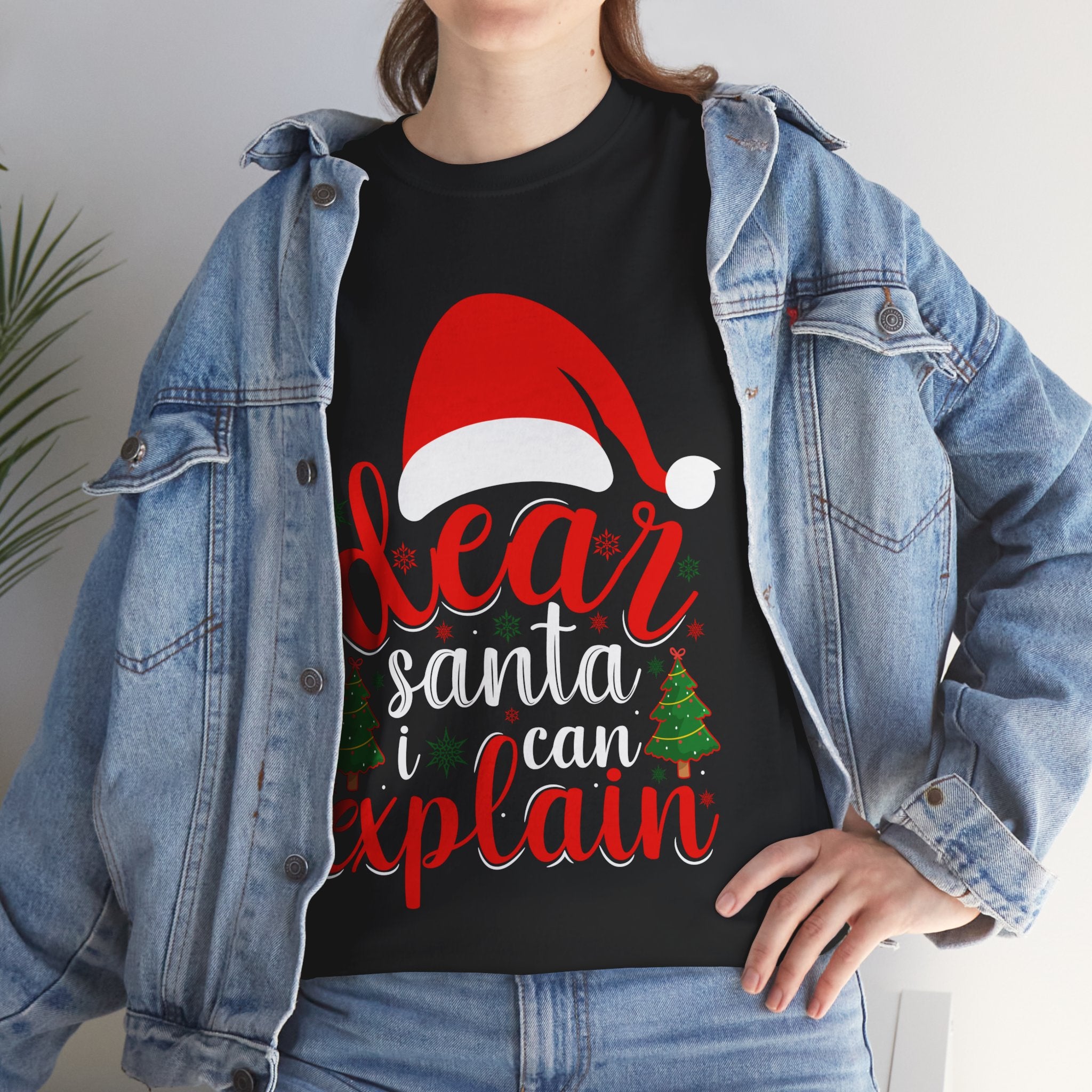 Funny 'Dear Santa, I Can Explain' T-Shirt - Humorous Christmas Gift Idea