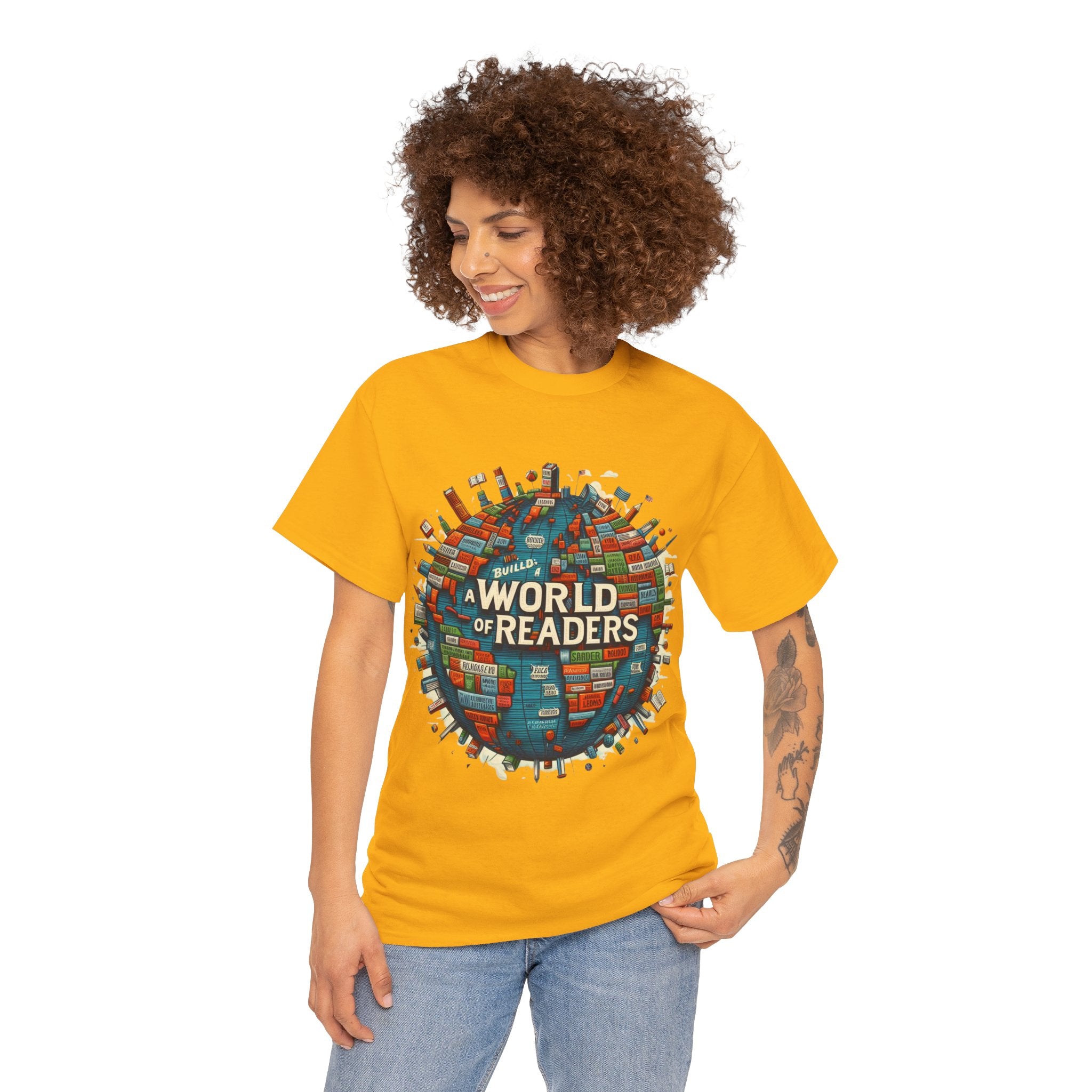 Empowerment Through Literacy: 'Building a World of Readers' T-shirt