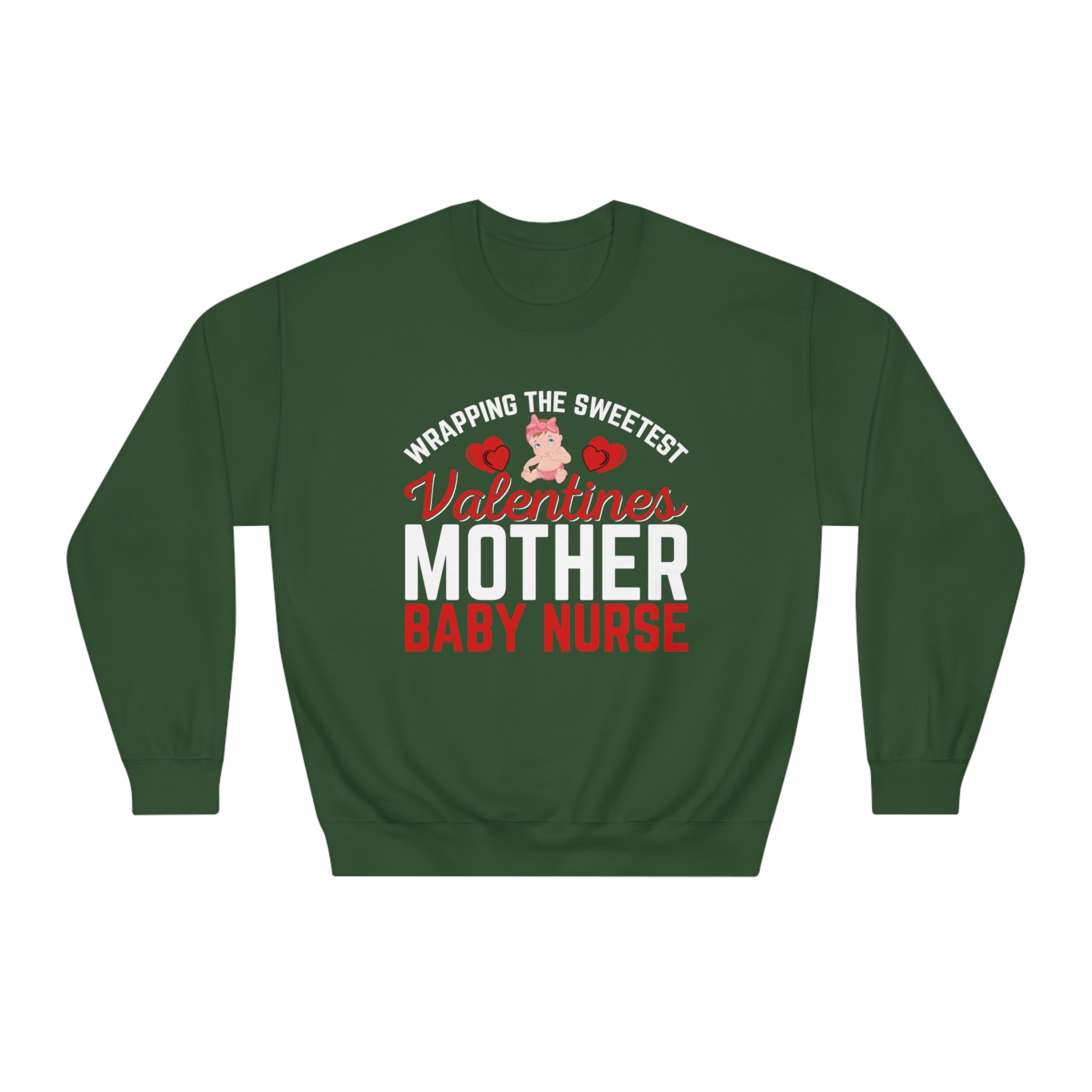 Wrapping the Sweetest Valentine Mother Baby Nurse Sweatshirt - Perfect Gift for Moms and Nurses - Cozy, Stylish, and Heartwarming