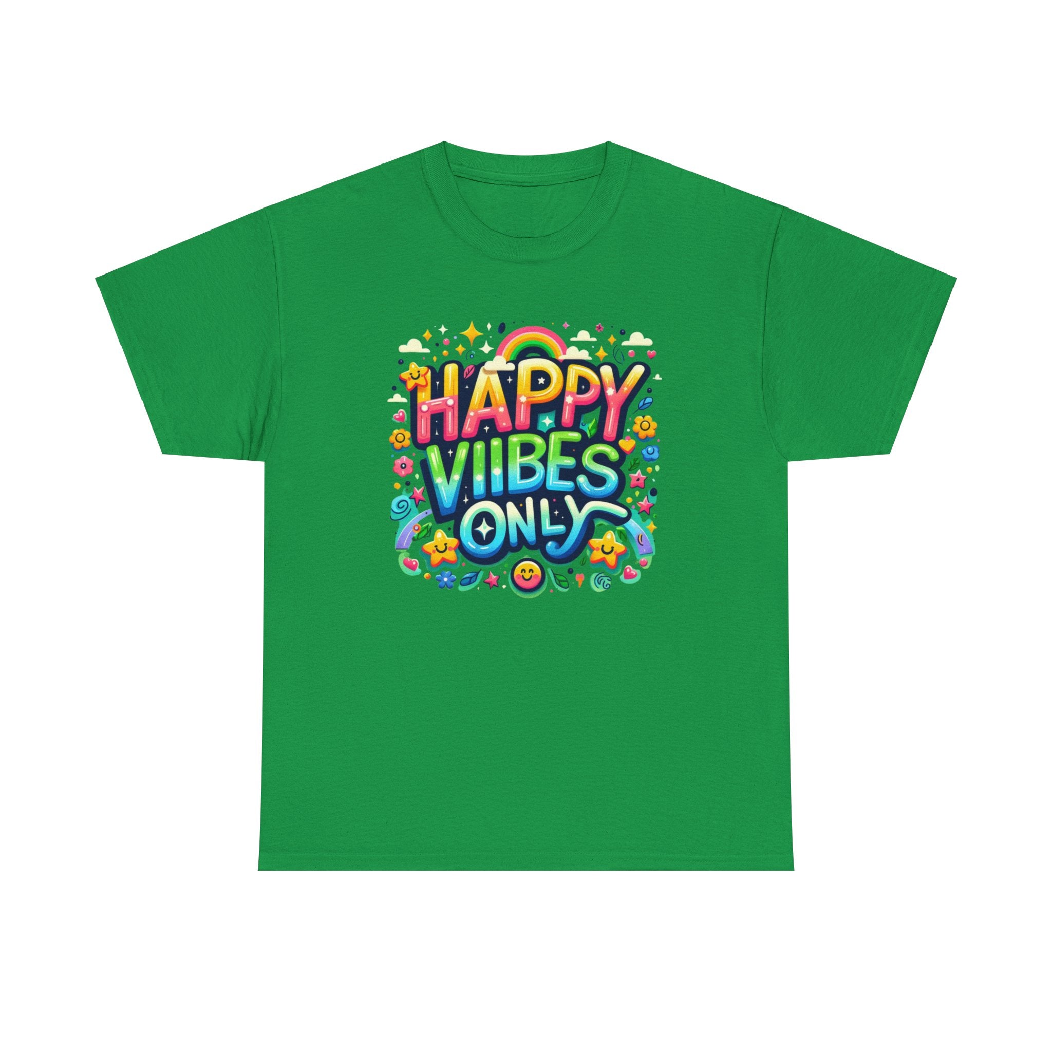 Radiate Positivity with our 'Happy Vibes' Graphic T-shirt