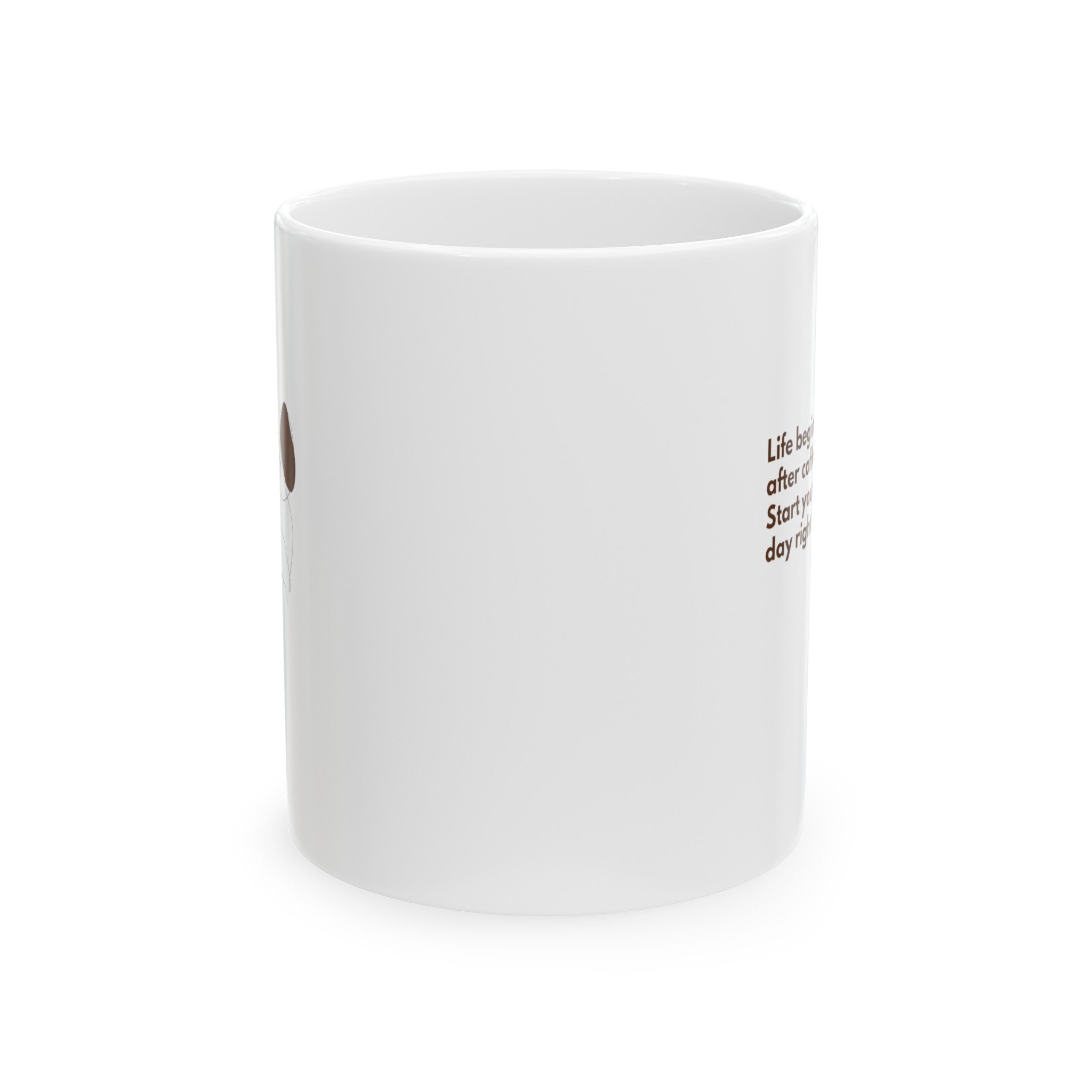 Life Begins After Coffee, Start Your Day Right Mug - Inspirational Ceramic Coffee Cup for Coffee Lovers and Morning Enthusiasts