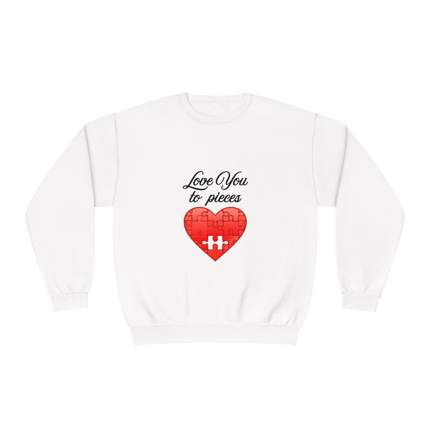 Love You To Pieces Sweatshirt - Cute Couples Sweatshirt, Valentine's Day Gift