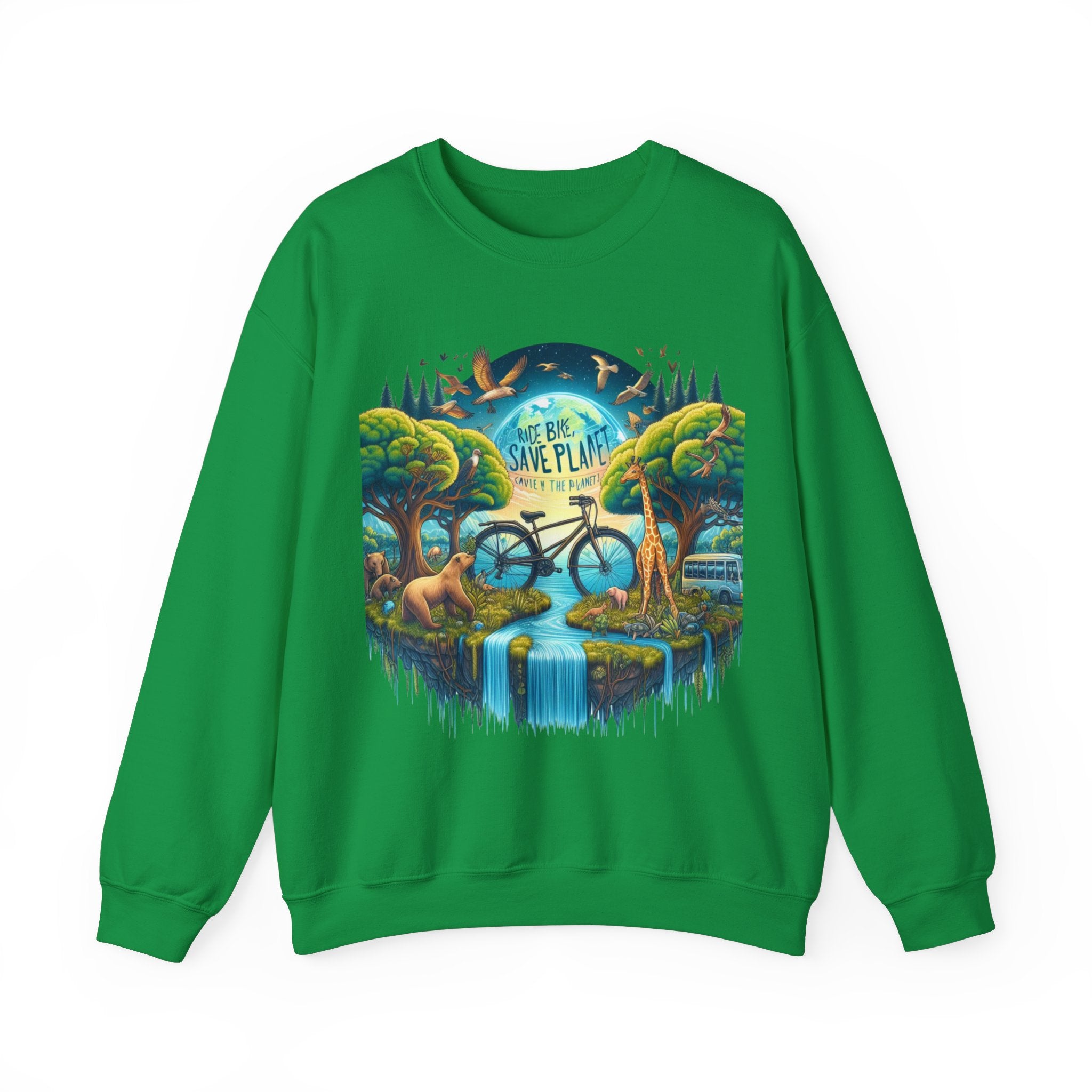 Pedal for the Planet: Eco-Friendly Ride Bike, Save Planet Sweatshirt