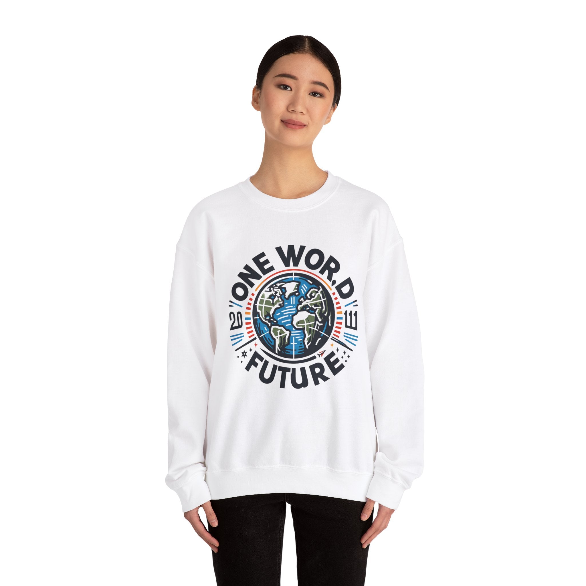 Global Unity Statement Sweatshirt: 'One World, One Future'