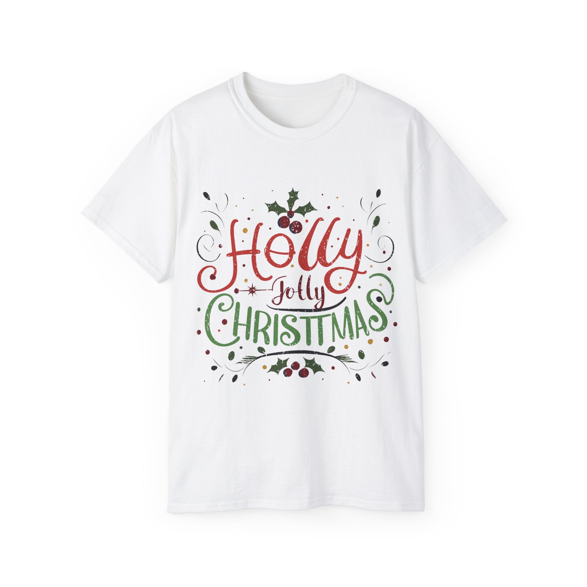 Festive Holly Jolly Christmas T-Shirt: Spread Holiday Cheer!