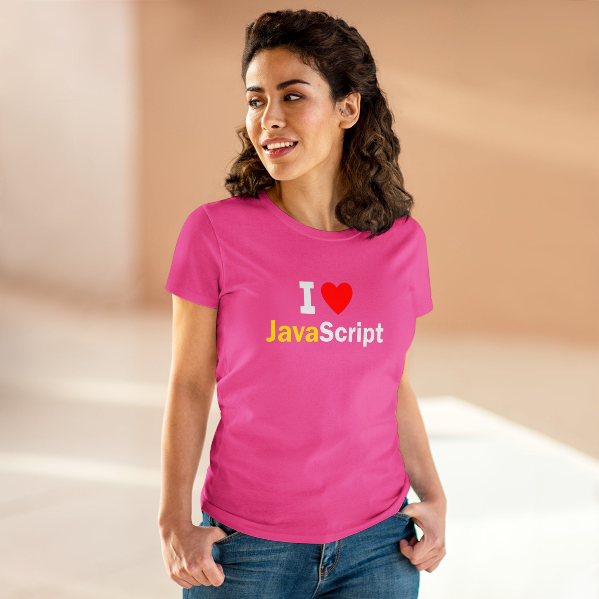 I love Java Script T shirt: JavaScript Lover' Graphic Tee - Trendy Programmer Shirt