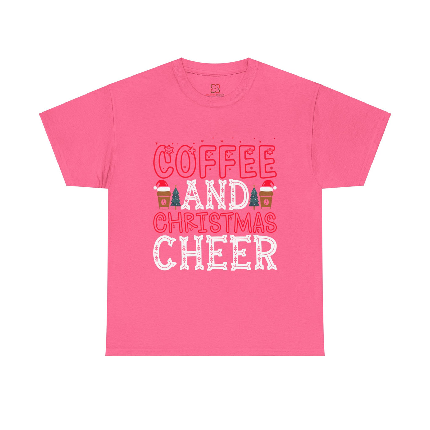 Coffee and Christmas Cheer Tee: Festive Holiday Shirt"