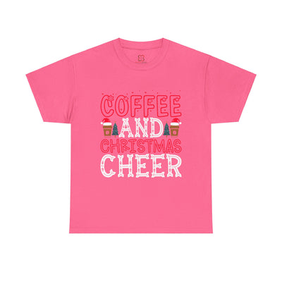 Coffee and Christmas Cheer Tee: Festive Holiday Shirt"