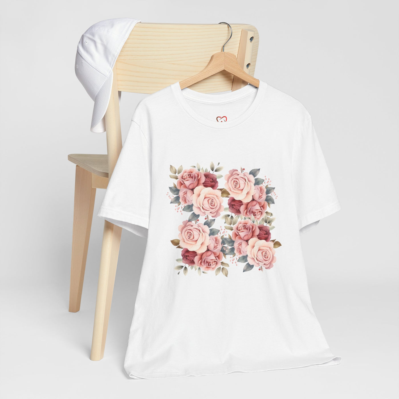 Romantic Floral Flower Valentine's Day T-Shirt - Cute & Feminine Design"