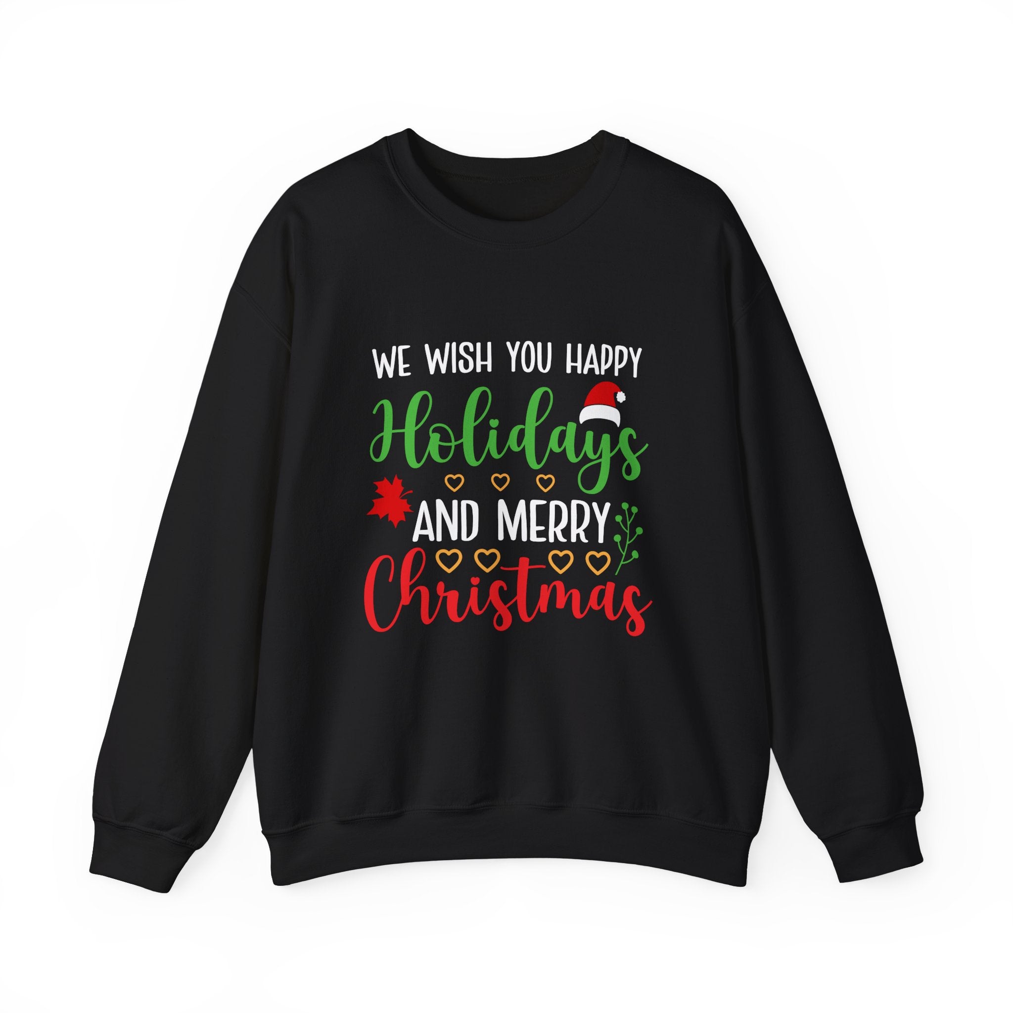 Happy Holidays & Merry Christmas Sweatshirt | Cozy Festive Cheers