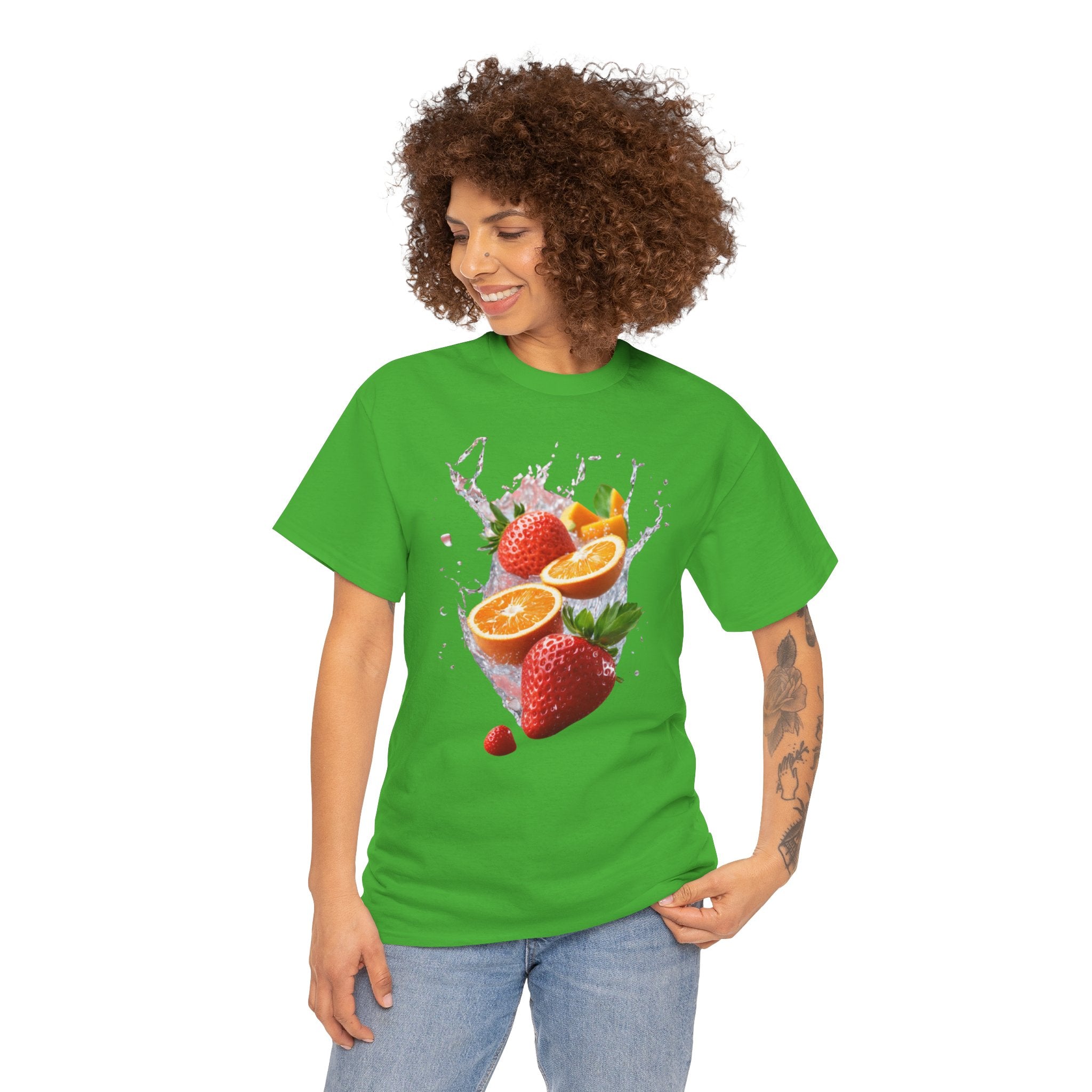 Fruit Fusion T-Shirt | Strawberry, Orange, Mango Delight & Comfort