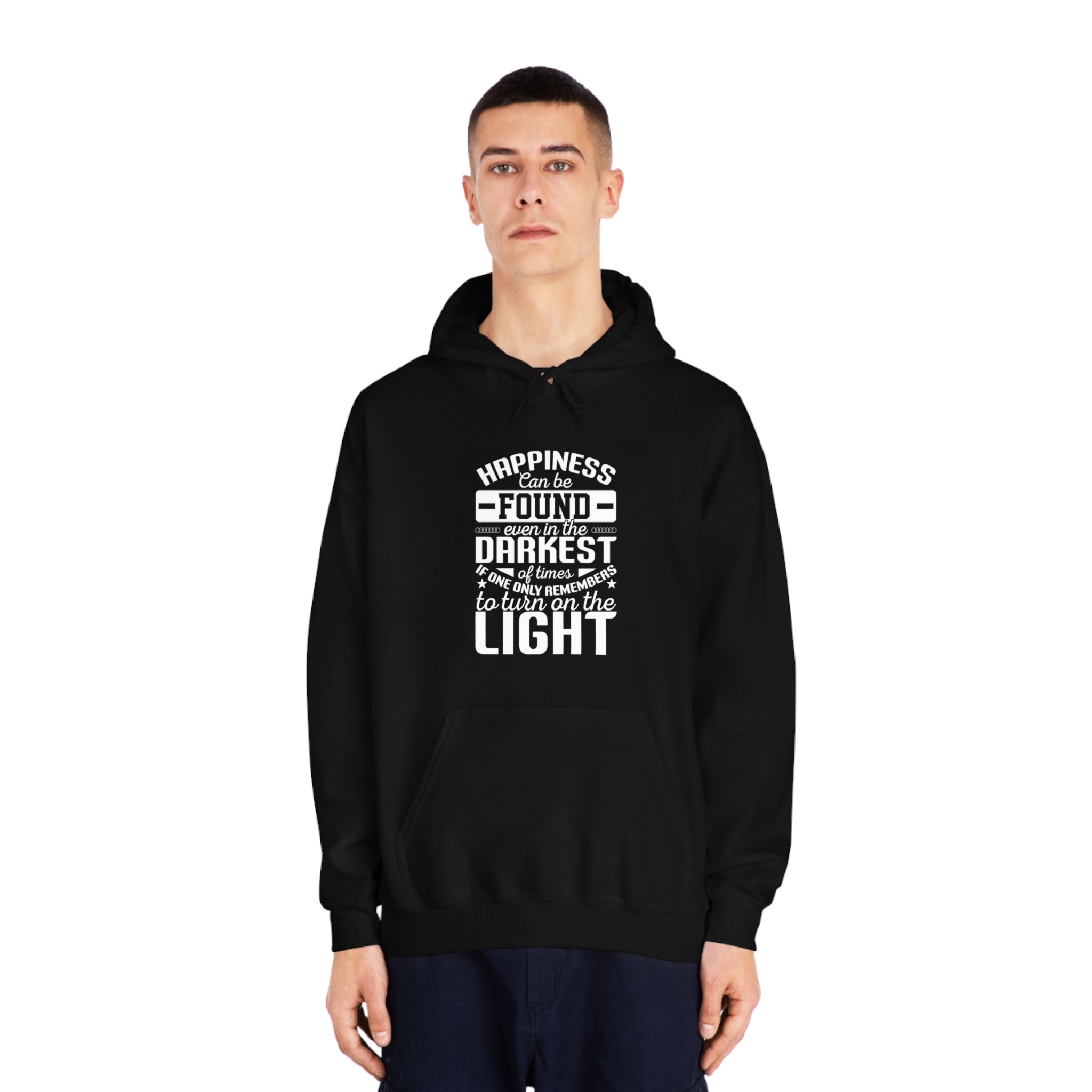 Illuminate the Darkness: Inspirational Quote Hoodie