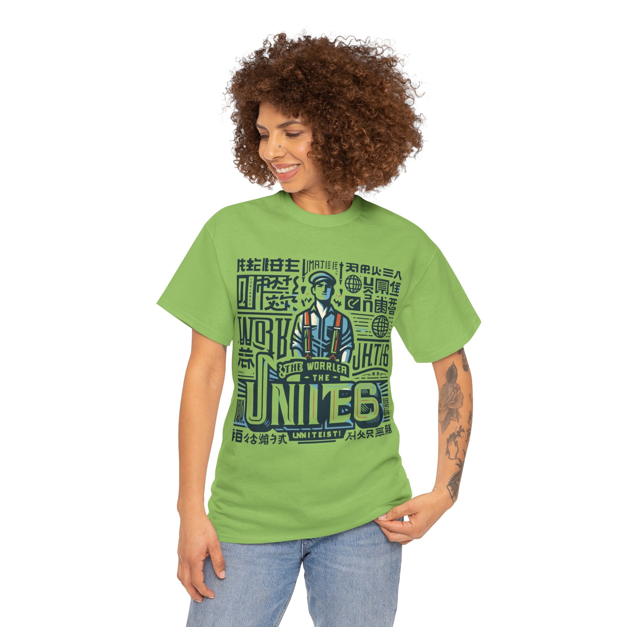 Workers of the World, Unite" Multilingual T-shirt | Solidarity Tee in Multiple Languages