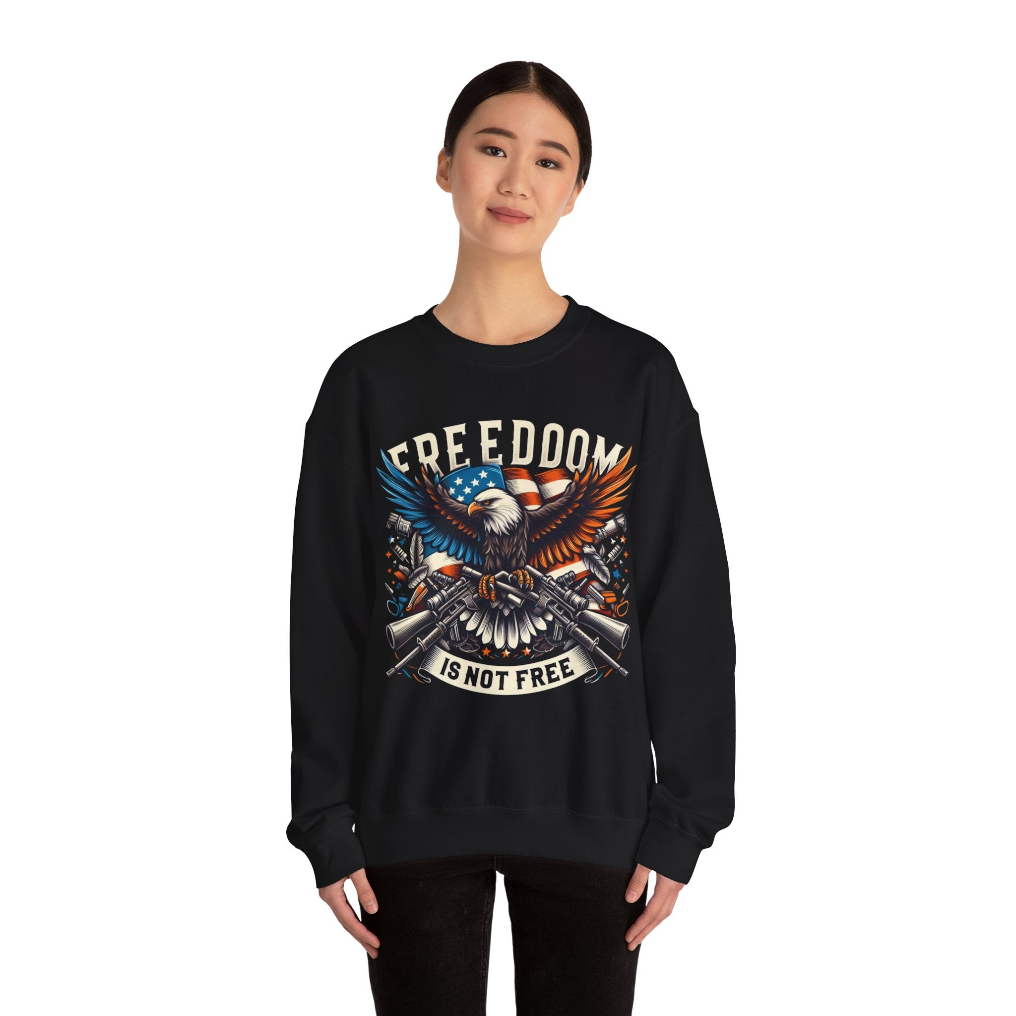 Liberty Unisex Sweatshirt - 'Freedom Is Not Free' Patriotic Statement Apparel