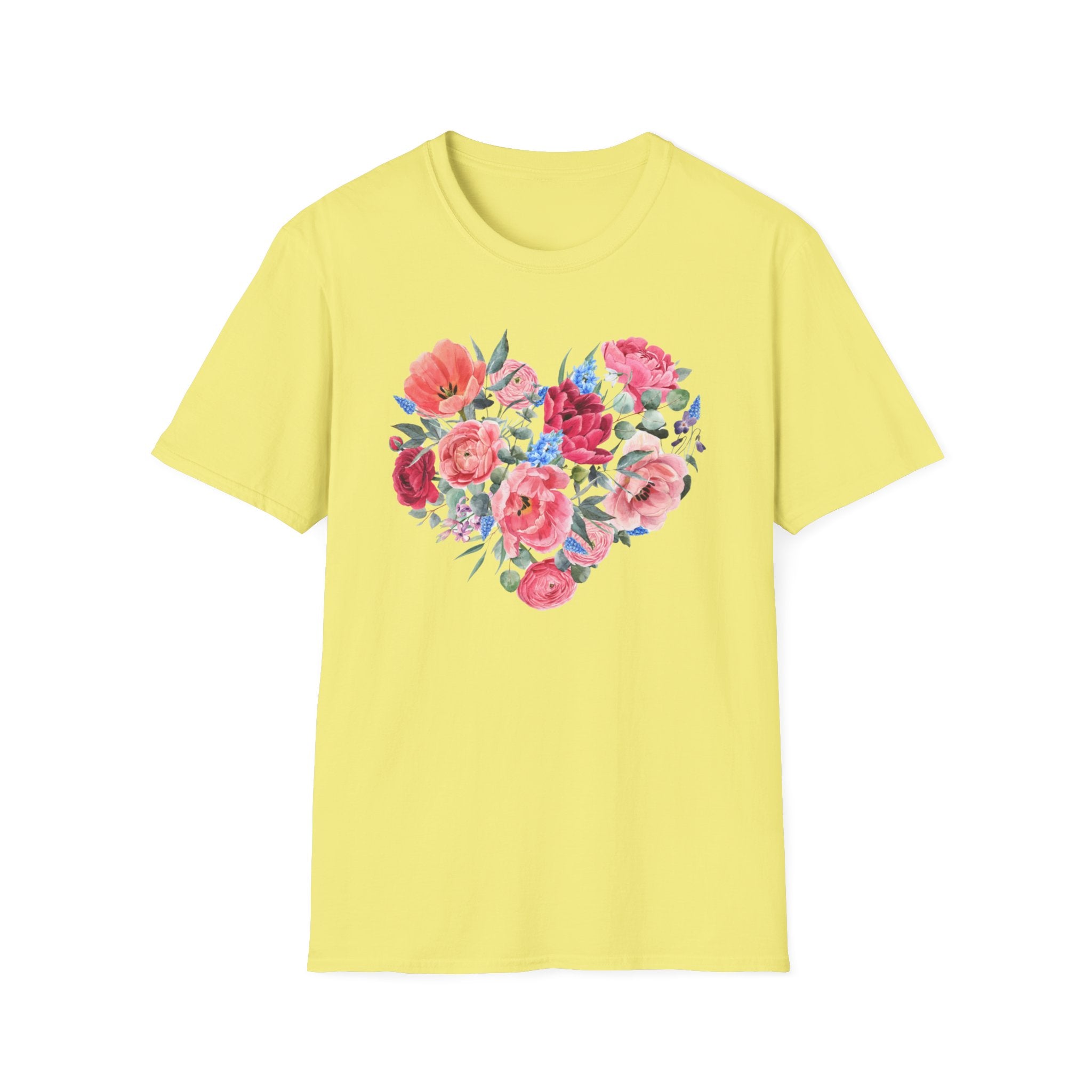 Cute Flowers Elegant Valentine's Day T-Shirt - Romantic Love Apparel, Floral Fashion, Romantic Gift