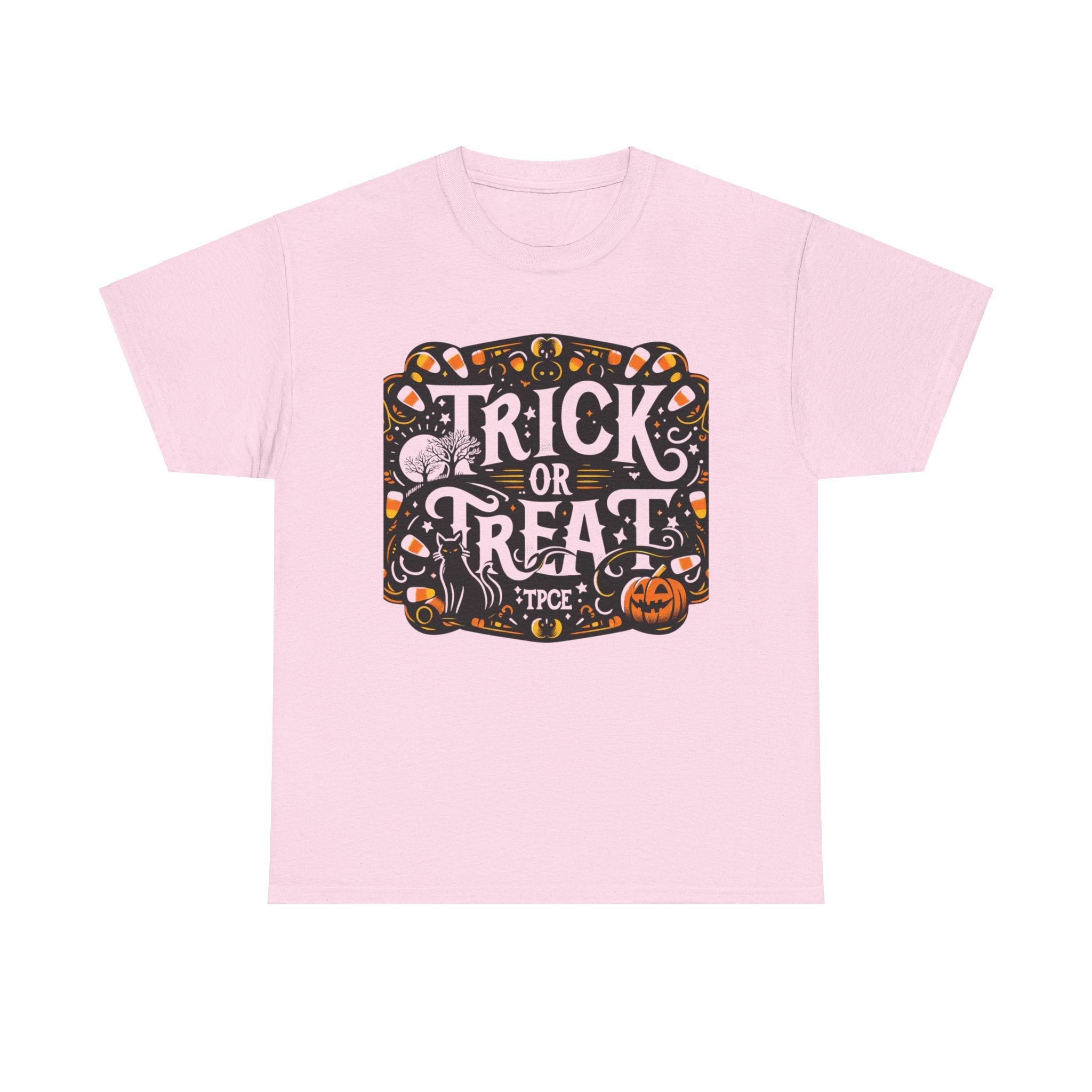 Spooky Surprise: Trick or Treat Halloween T-Shirt for Kids - Cute Ghost Design