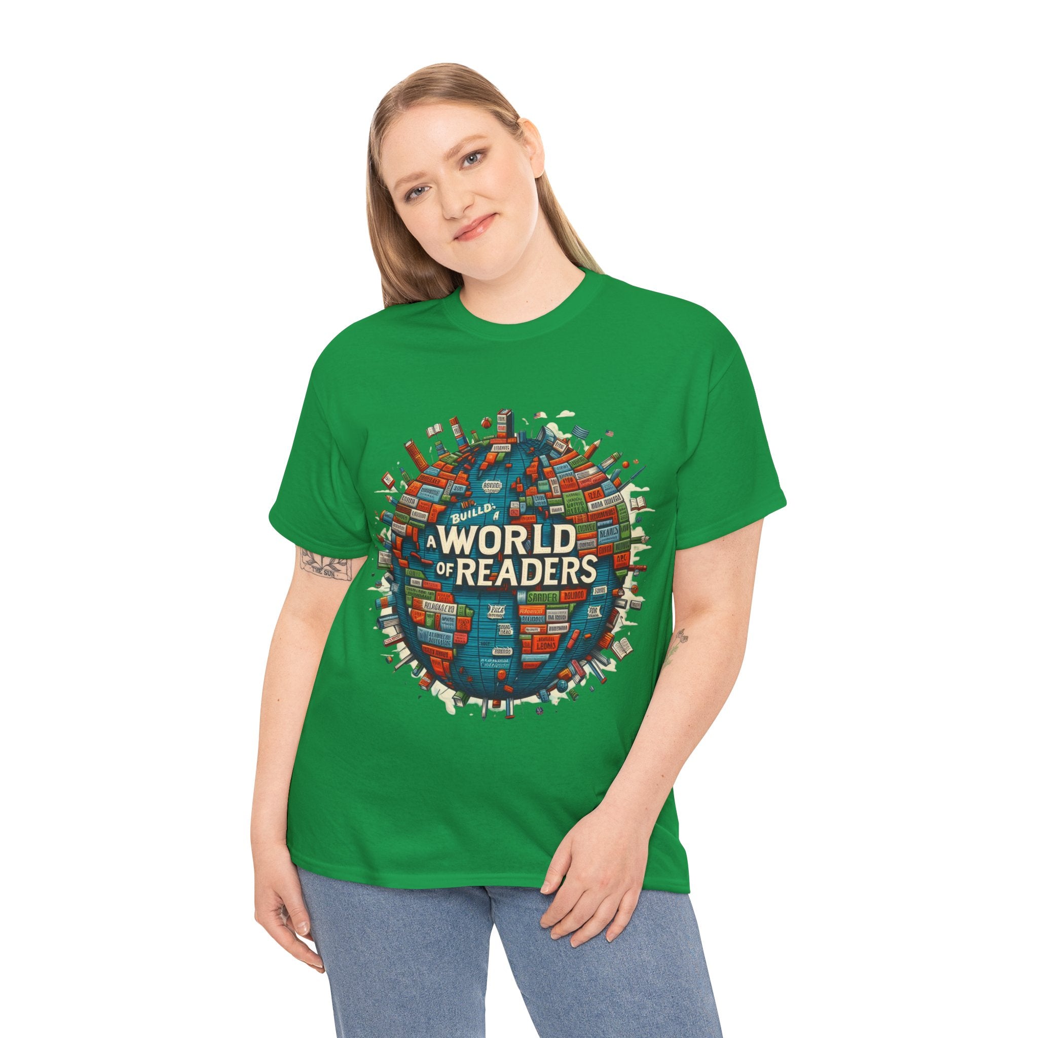 Empowerment Through Literacy: 'Building a World of Readers' T-shirt