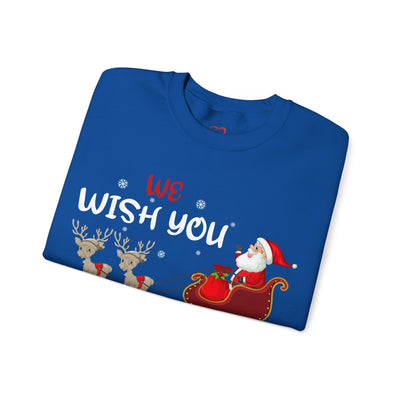 Festive Cheer: 'We Wish You a Happy Holiday and Merry Christmas' Sweatshirt